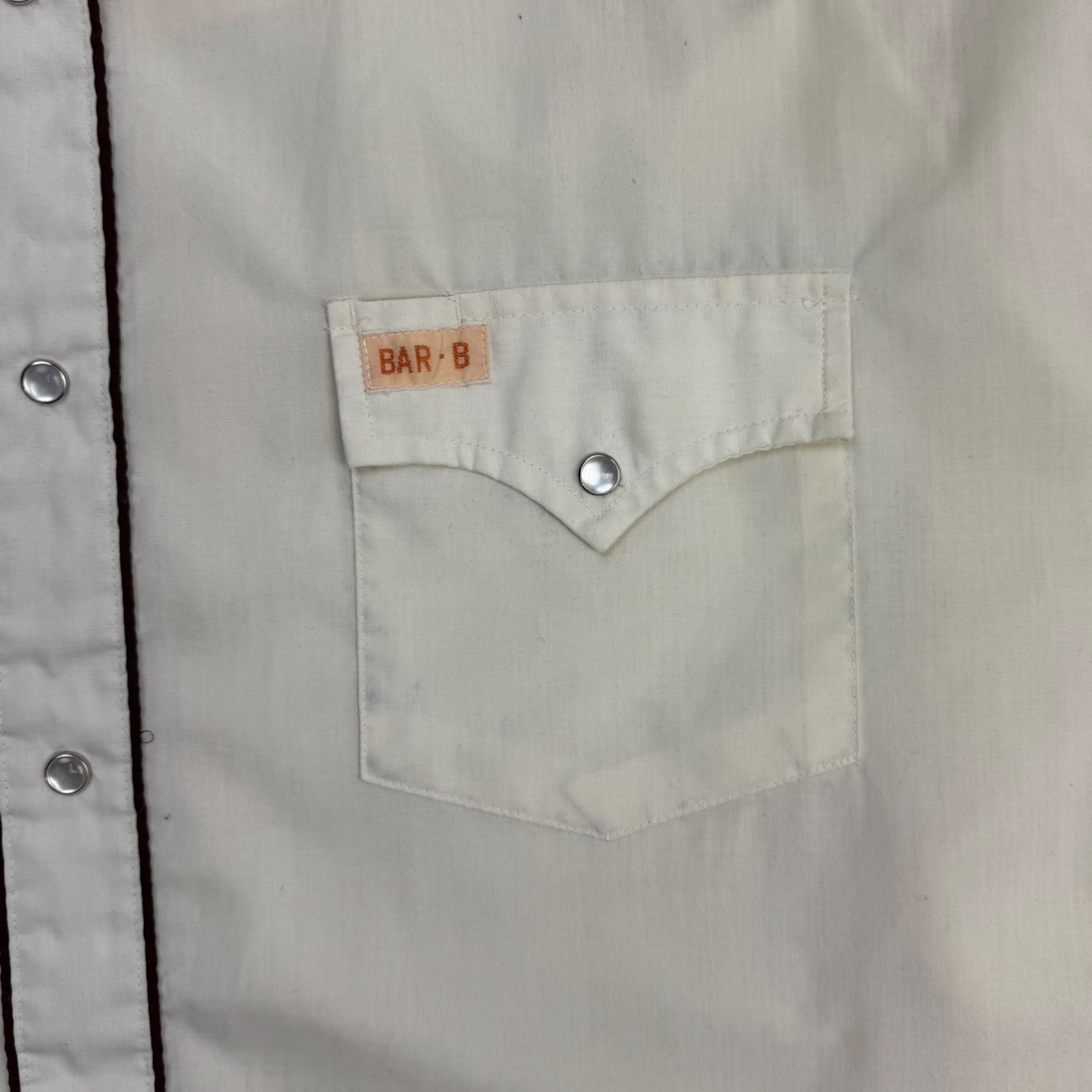 Vintage 70s Bar-B Pearl Snap Button Up