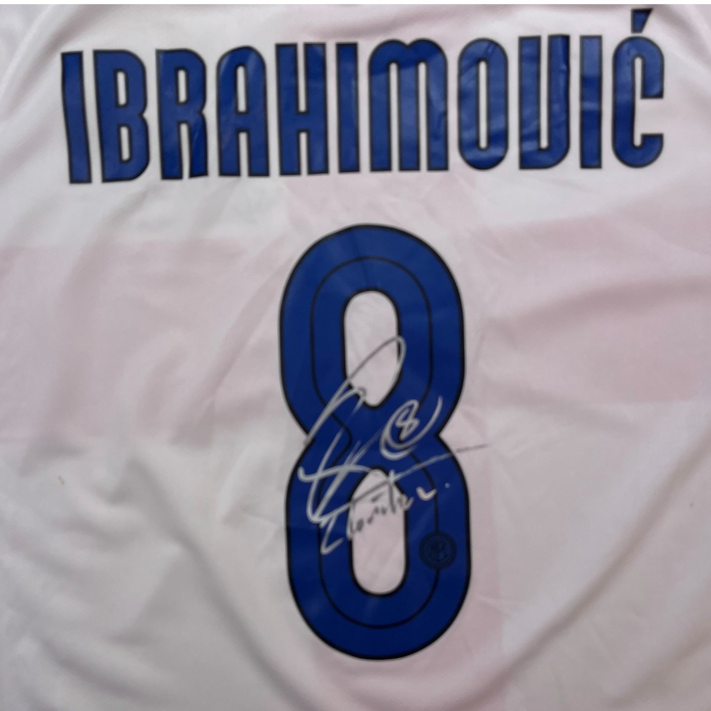 2007 Zlatan Ibramihovich Inter Milan Autographed Jersey White
