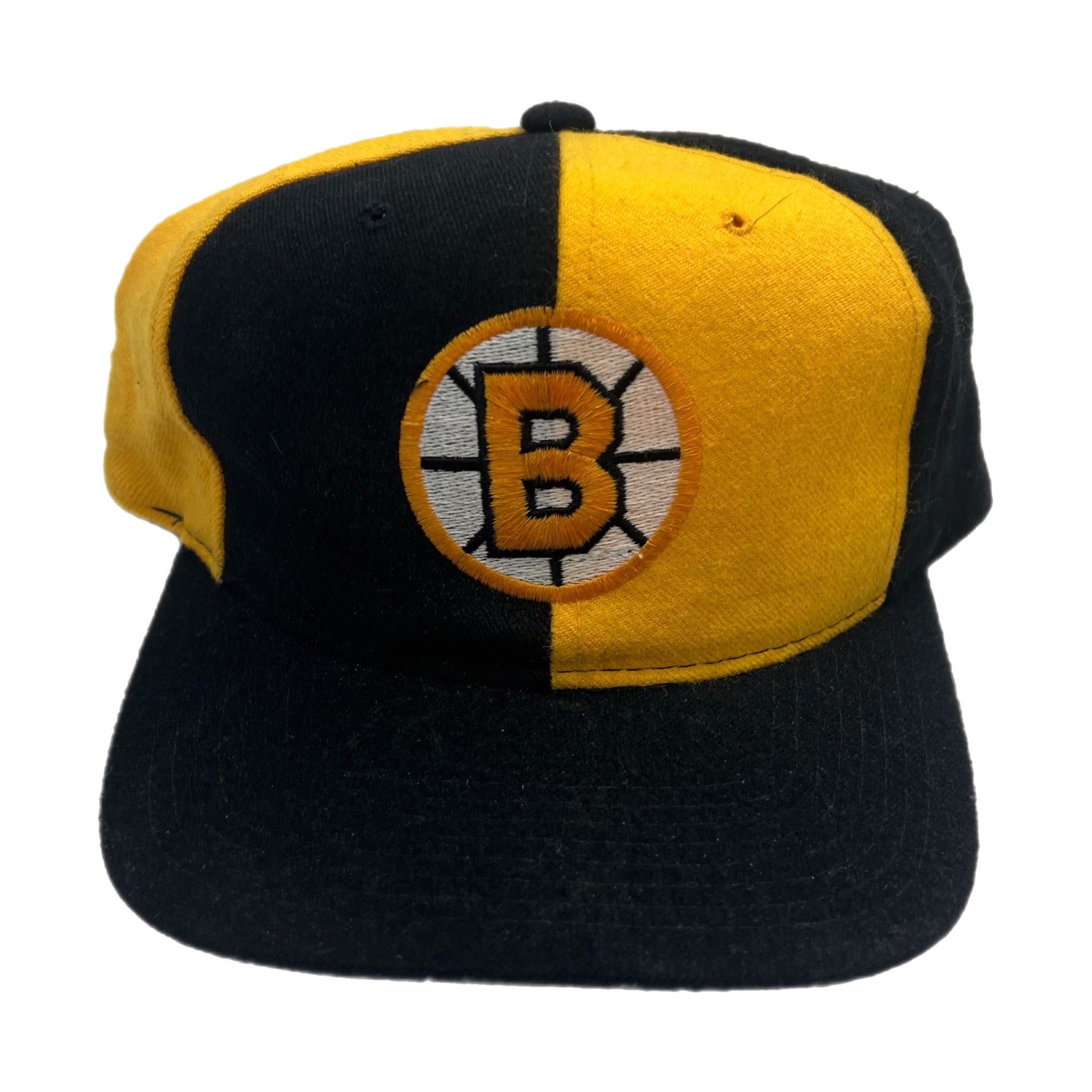 Vintage Boston Bruins Pinwheel Starter Hat Black/Yellow