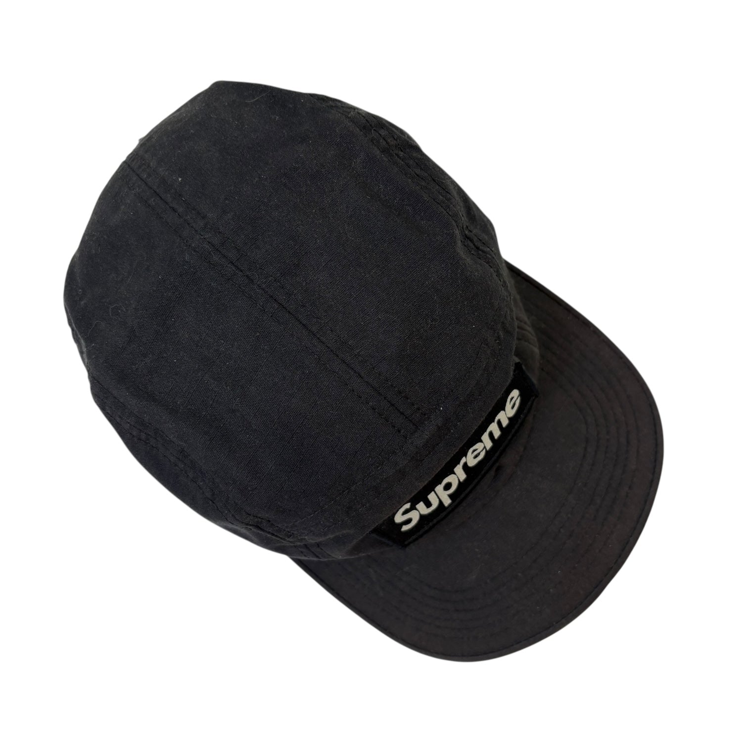 Supreme FW22 Washed Chino Twil Camp Cap Black