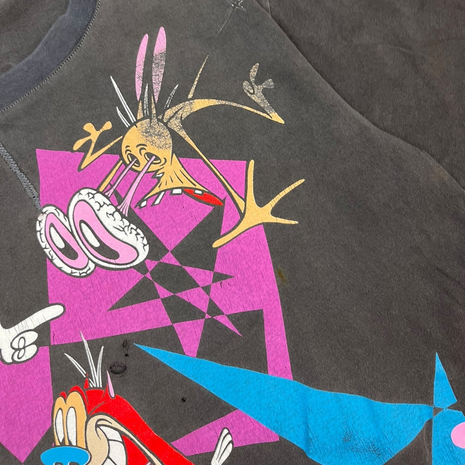 Vintage Ren & Stimpy Show Tee Faded Black