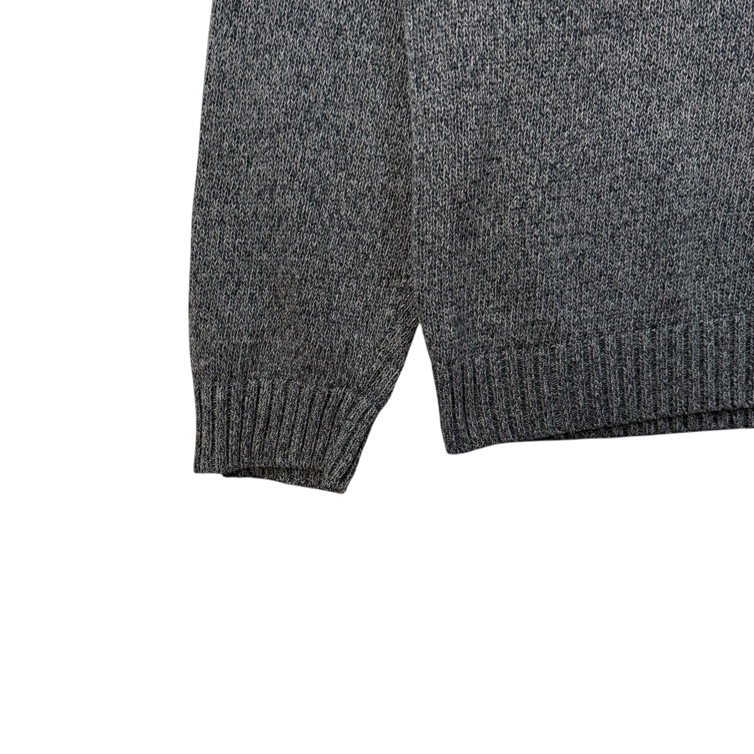 Vintage Chaps Knit Button Up Sweater Grey
