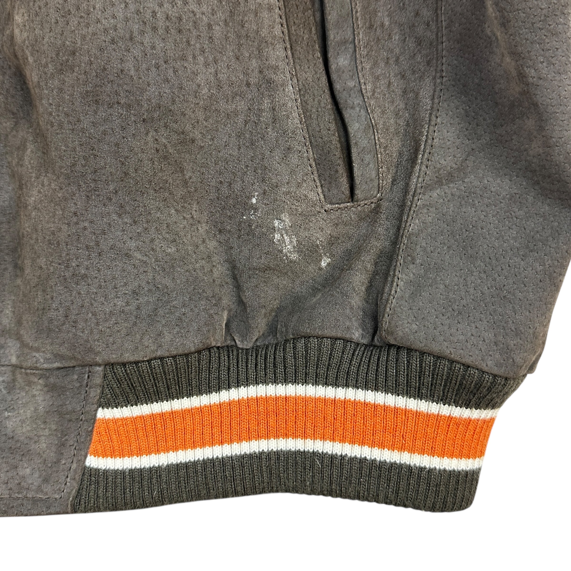 Vintage Cleveland Browns Suede Varsity Brown/Orange