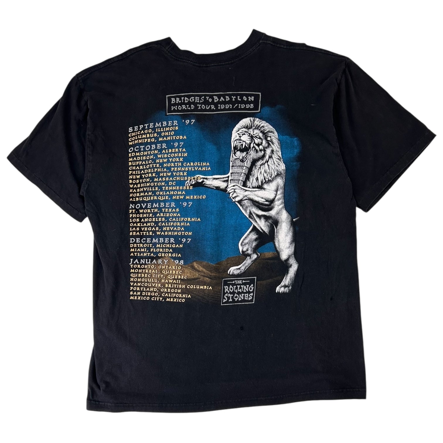 Vintage 1997 Rolling Stones Brides To Babylon T-Shirt Black