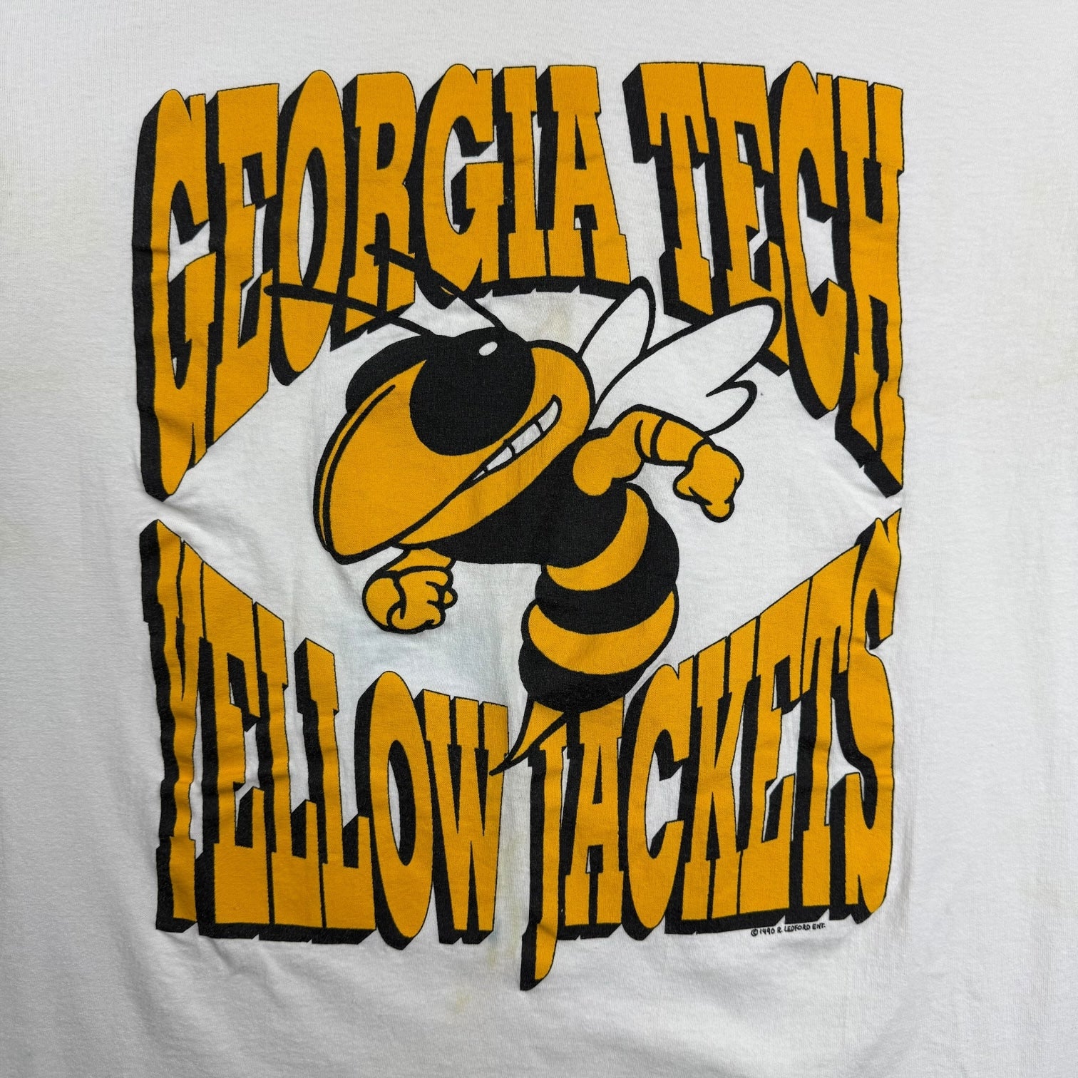 1990 Georgia Tech YellowJackets Tee White