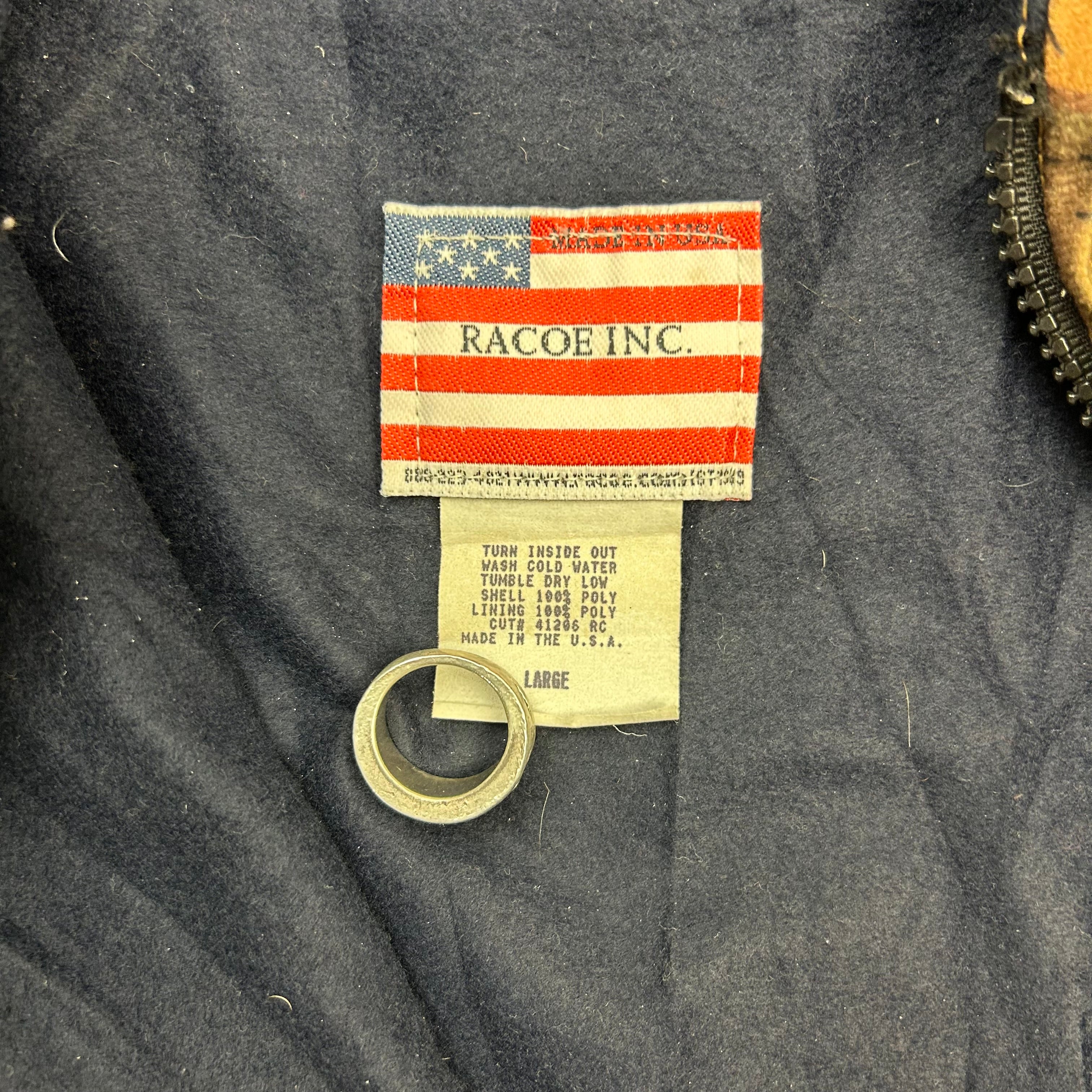 Vintage Racoe Inc Real Leaf Fleece Jacket