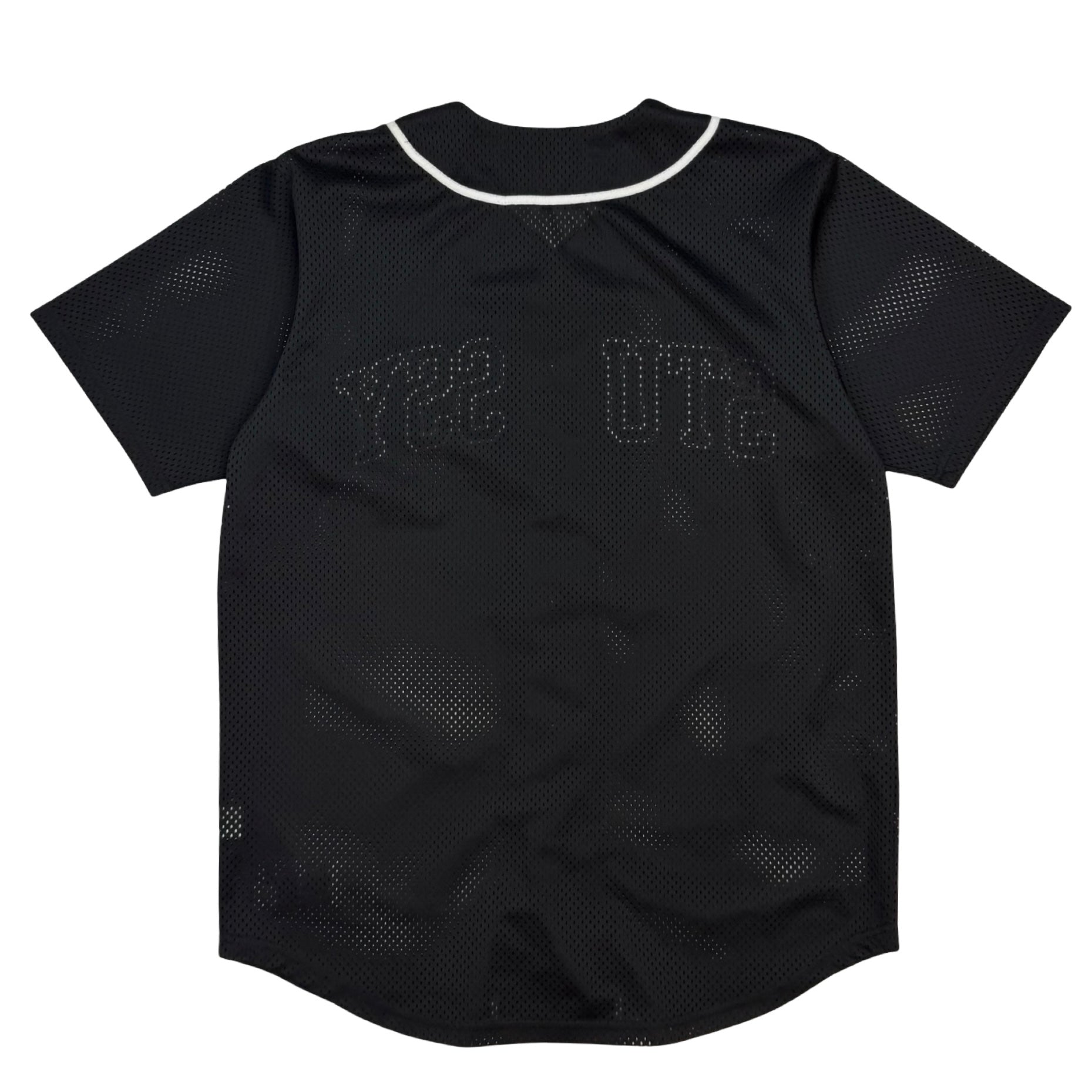Stussy Team Embroidered Mesh Baseball Jersey Black