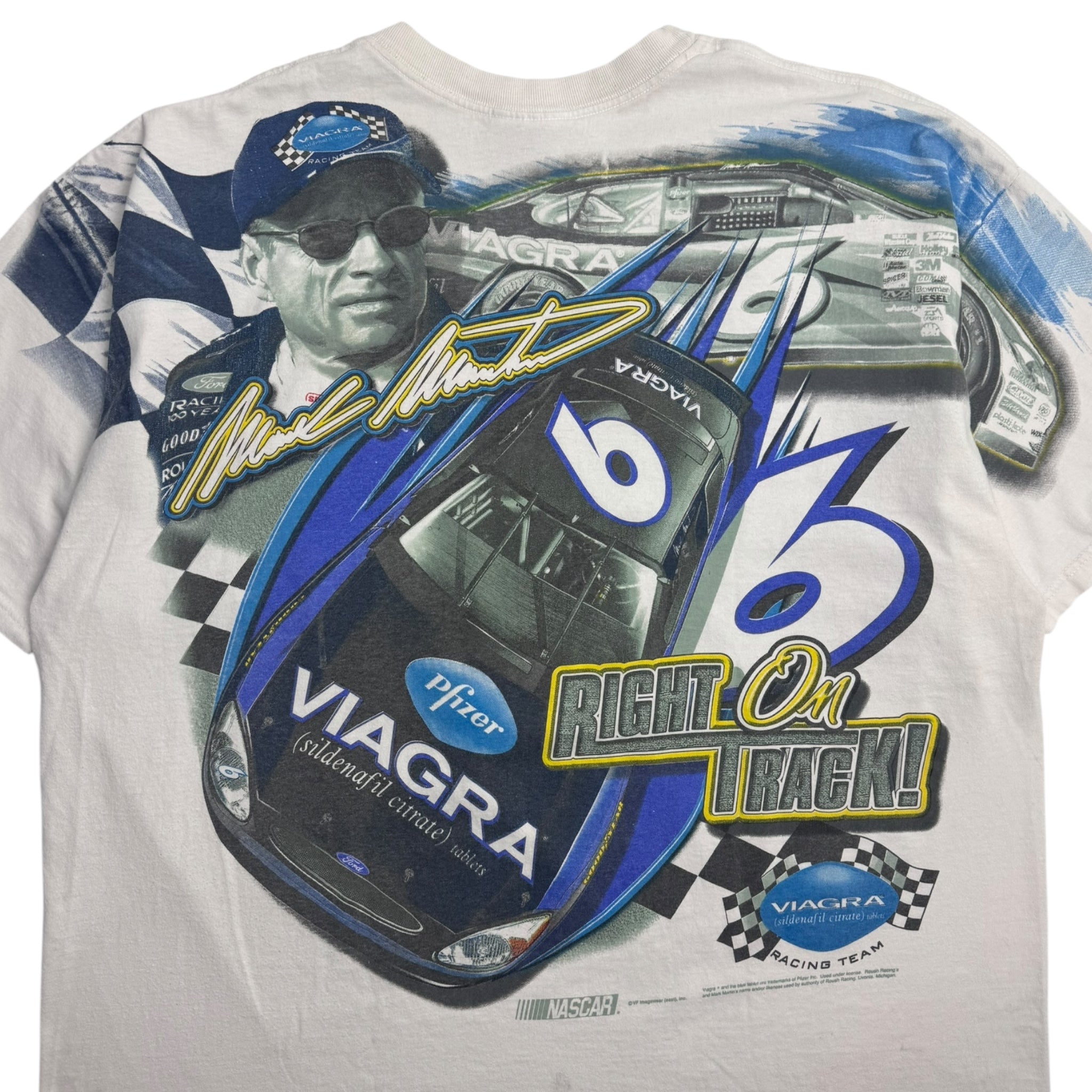 Vintage The Racing Force! Mark Martin Viagra Promo NASCAR T-Shirt