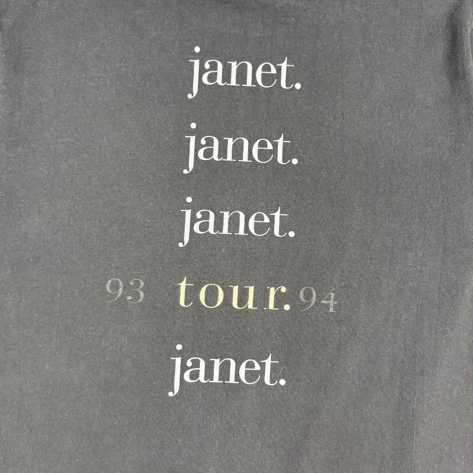 1994 Janet Jackson ‘Janet.’ Tour Tee Black