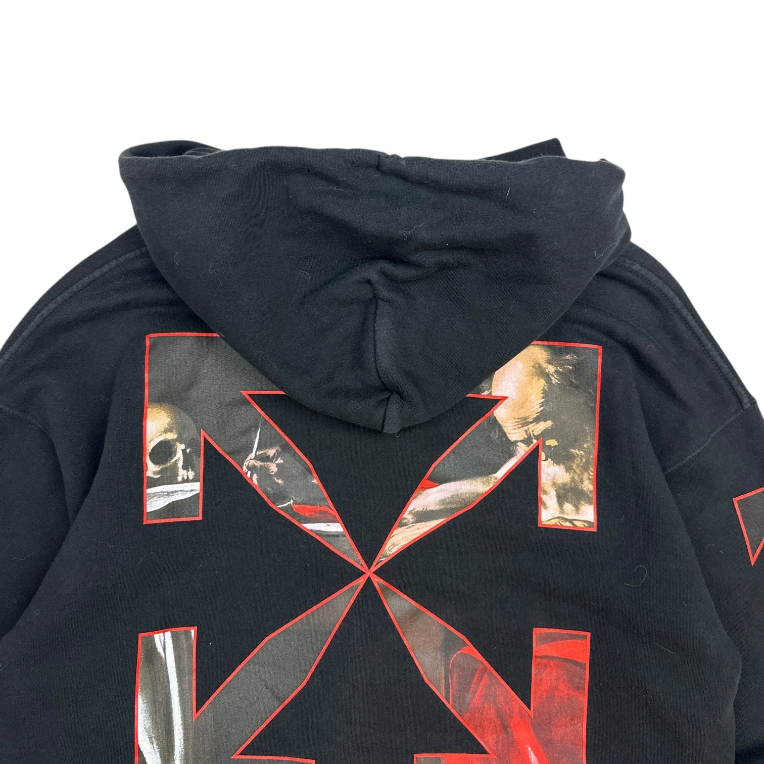 Off-White Caravaggio Diag Sleeve Hoodie Black