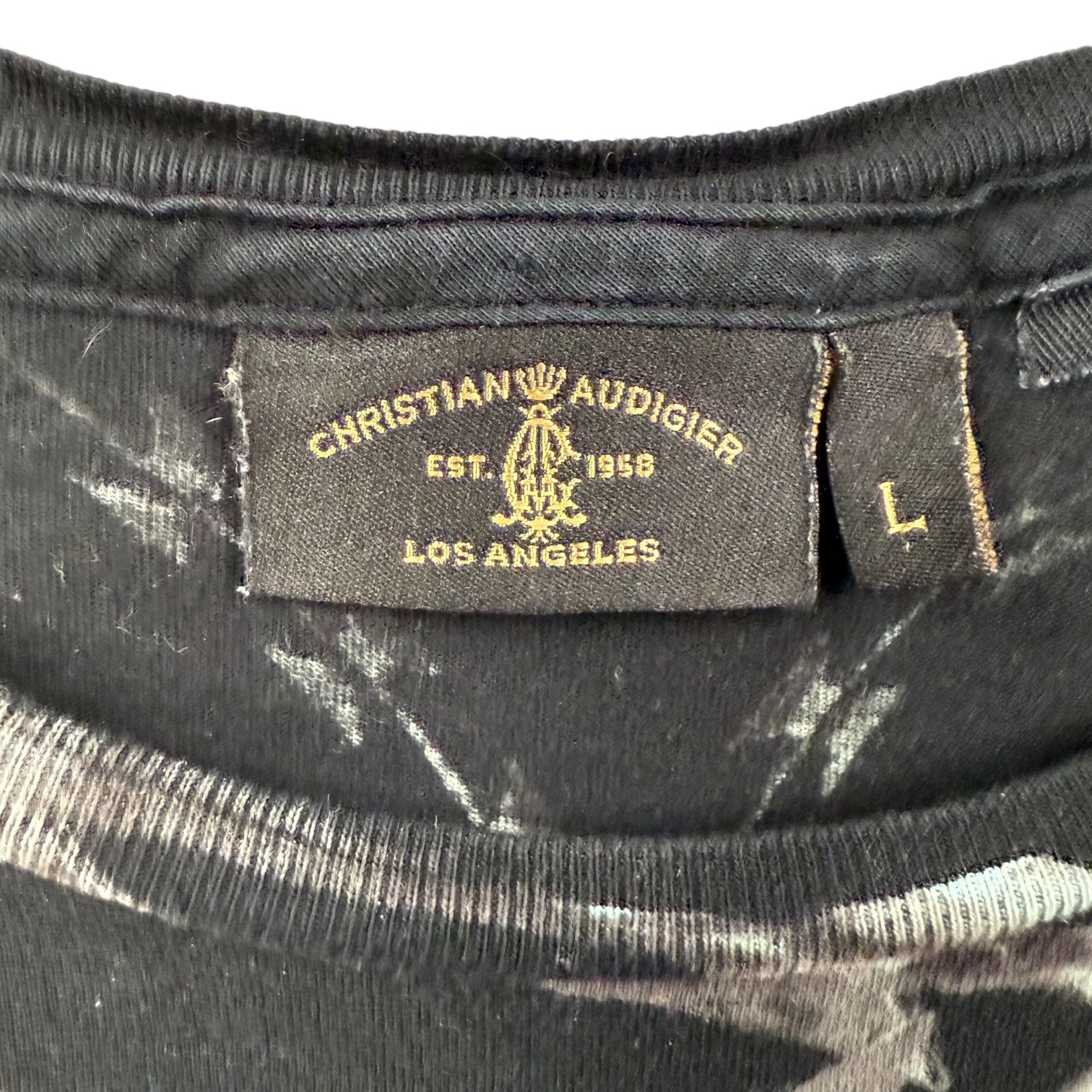 Vintage Y2K Ed Hardy By Christian Audigier Barbwire Tee Black