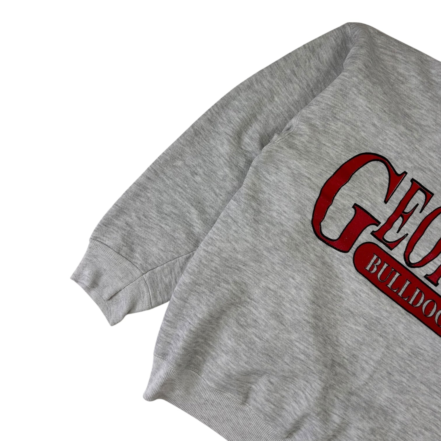 Vintage University of Georgia Bulldogs Crewneck Sweater Grey