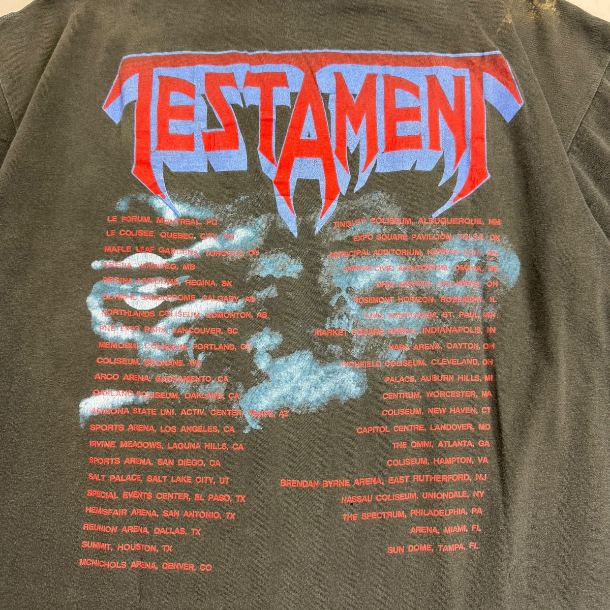 Vintage Testament Souls Of Black Tour Tee Black