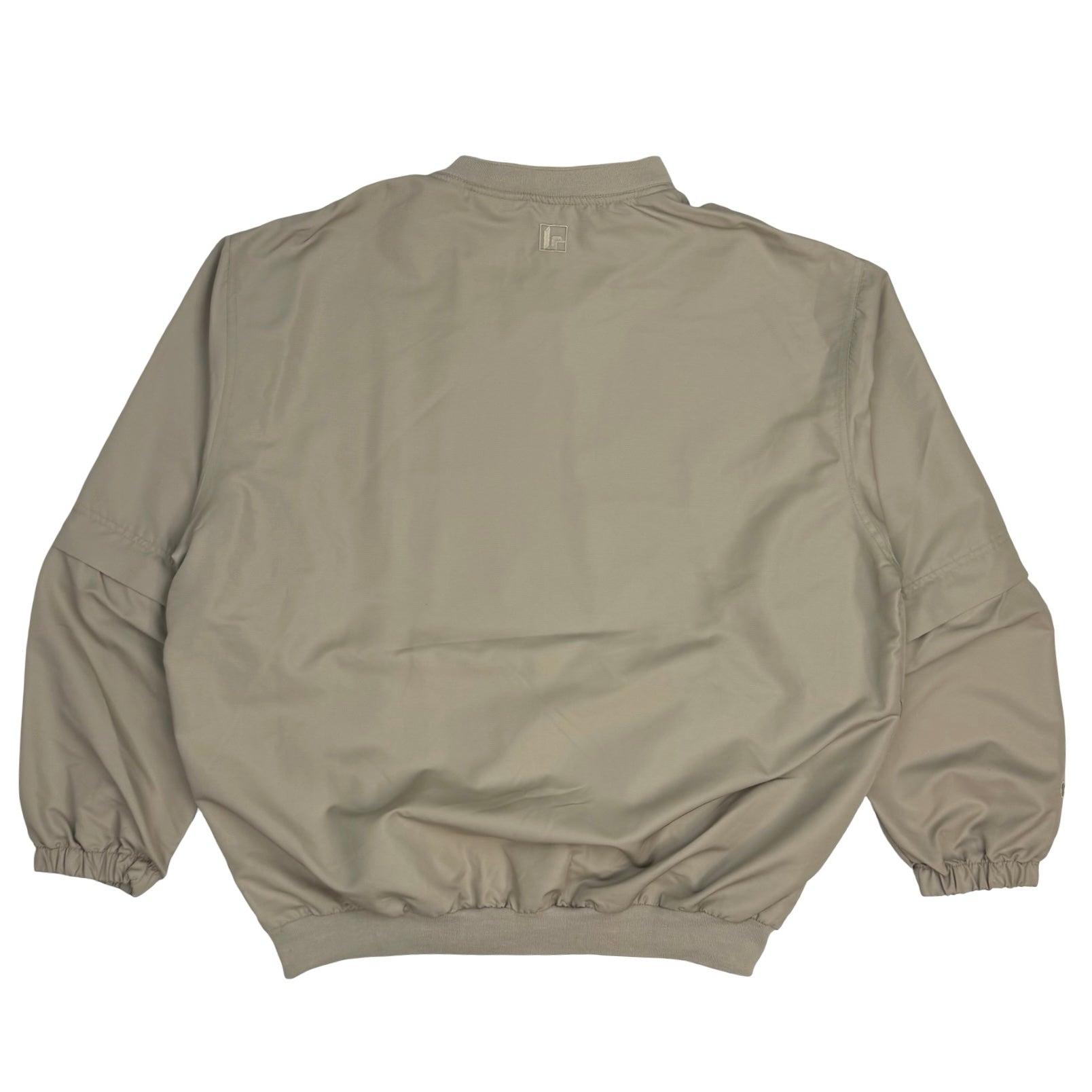 Vintage North End Detachable Sleeve Windbreaker Pullover Beige