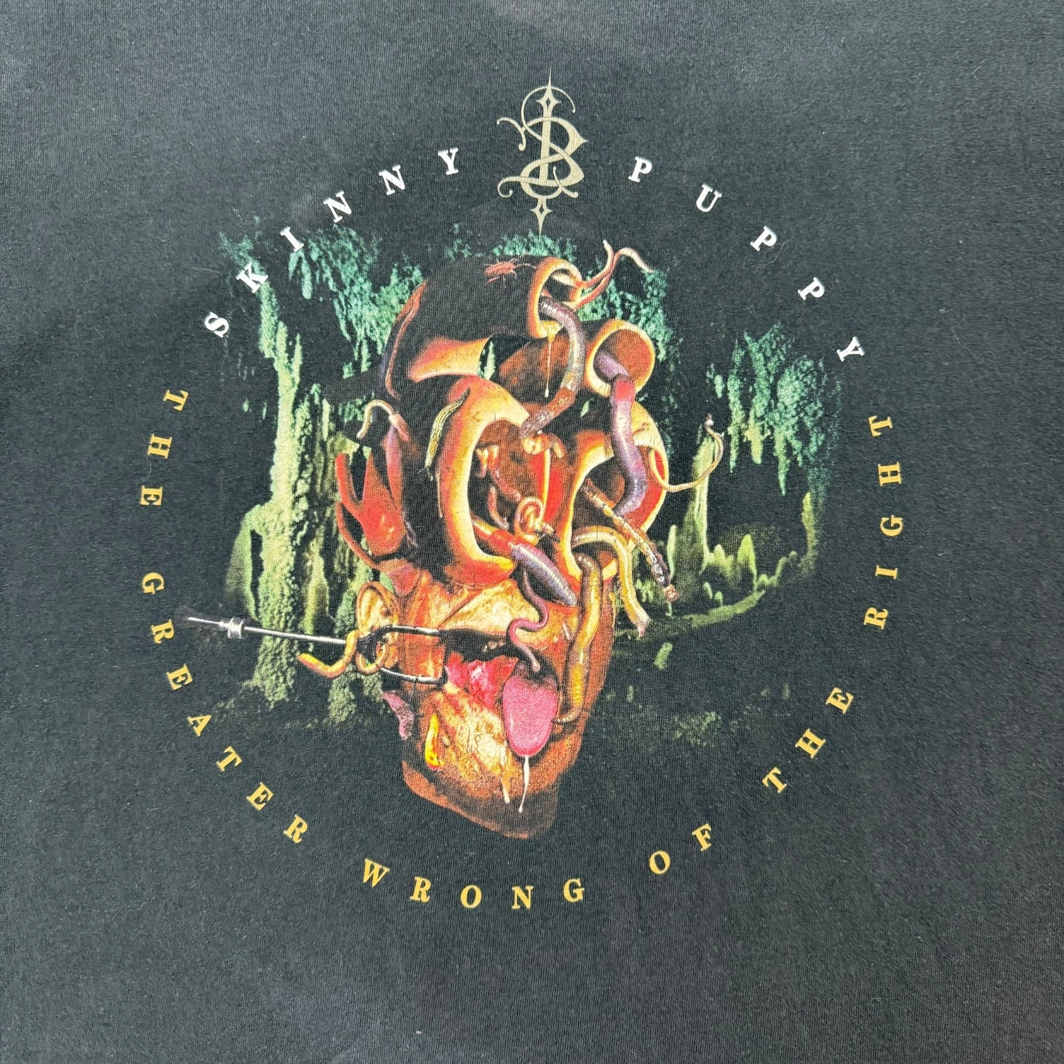 Vintage Skinny Puppy The Greater Wrong Of The Right Tour Tee Black