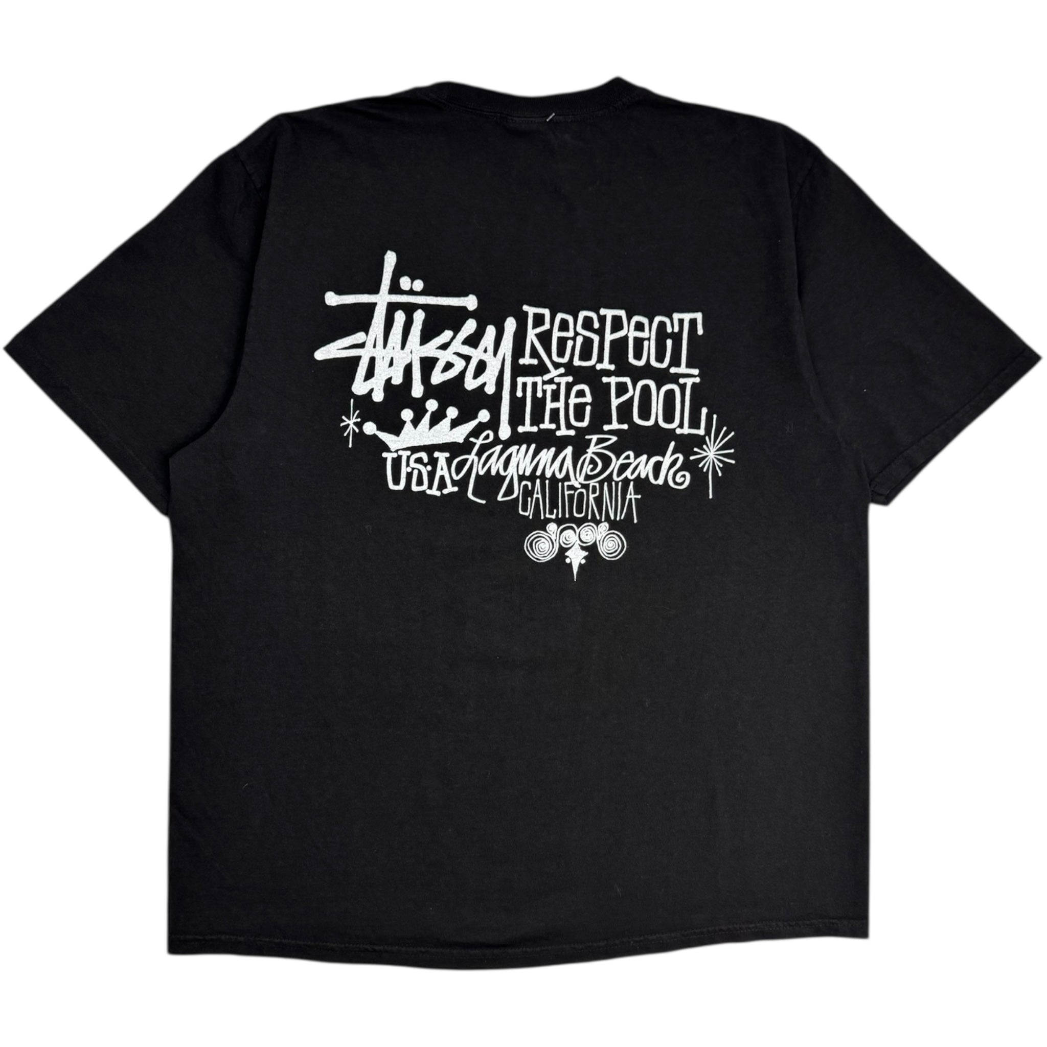 Stussy Respect The Pool Tee Pigment Dyed Black