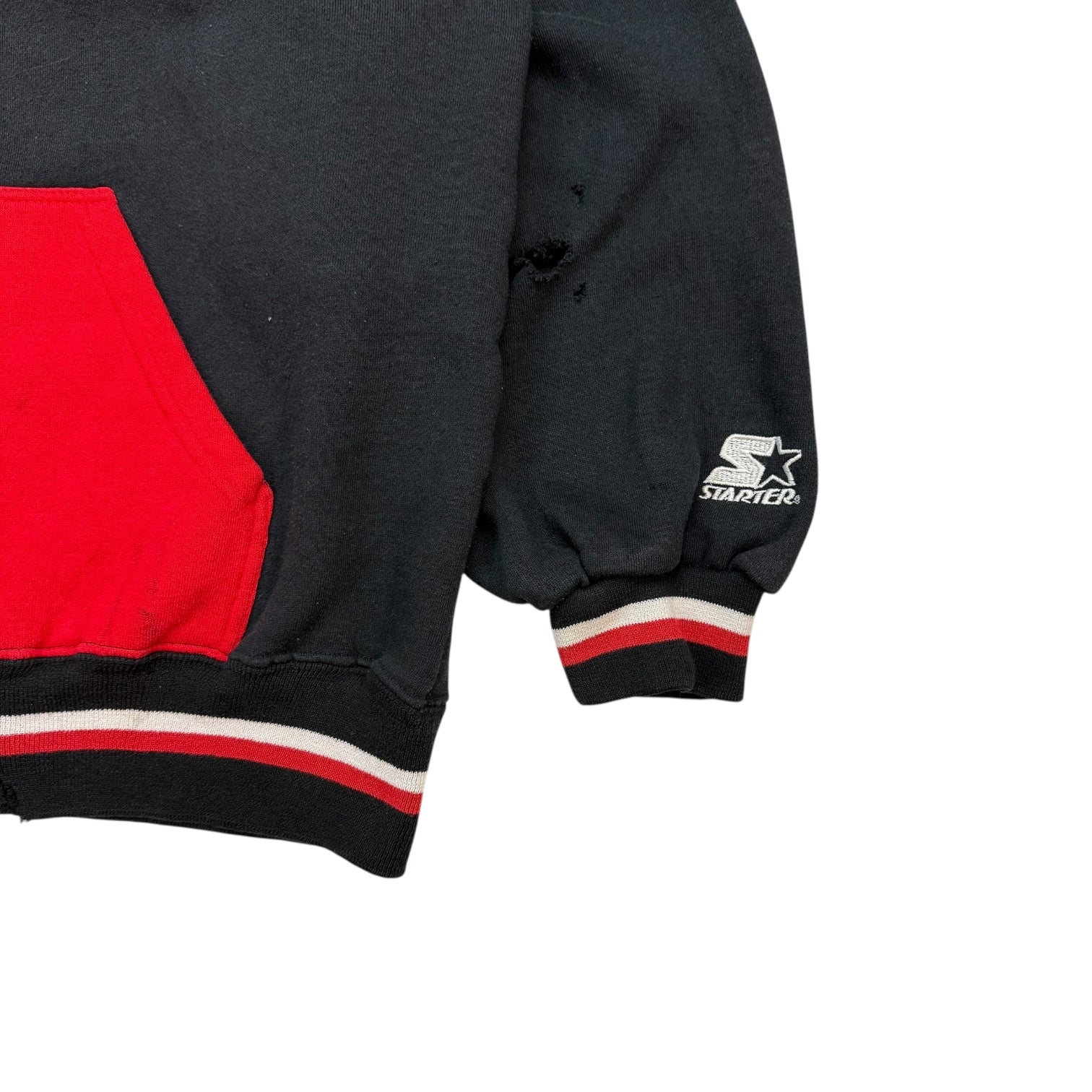 Vintage University Of Indiana Hoosiers Double Hood Hoodie Black/Red