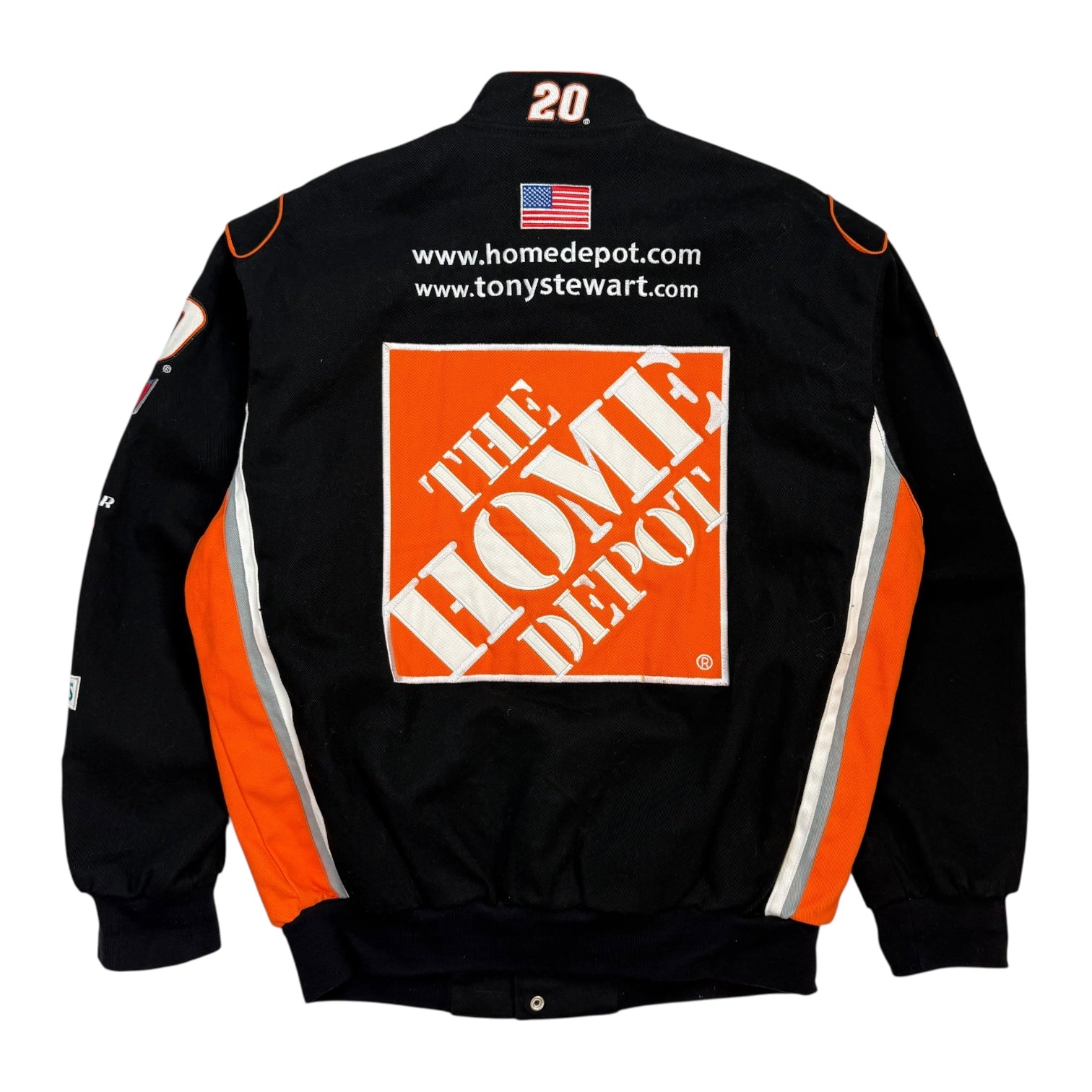 Vintage Jeff Hamilton Tony Stewart Racing Jacket Black/Orange