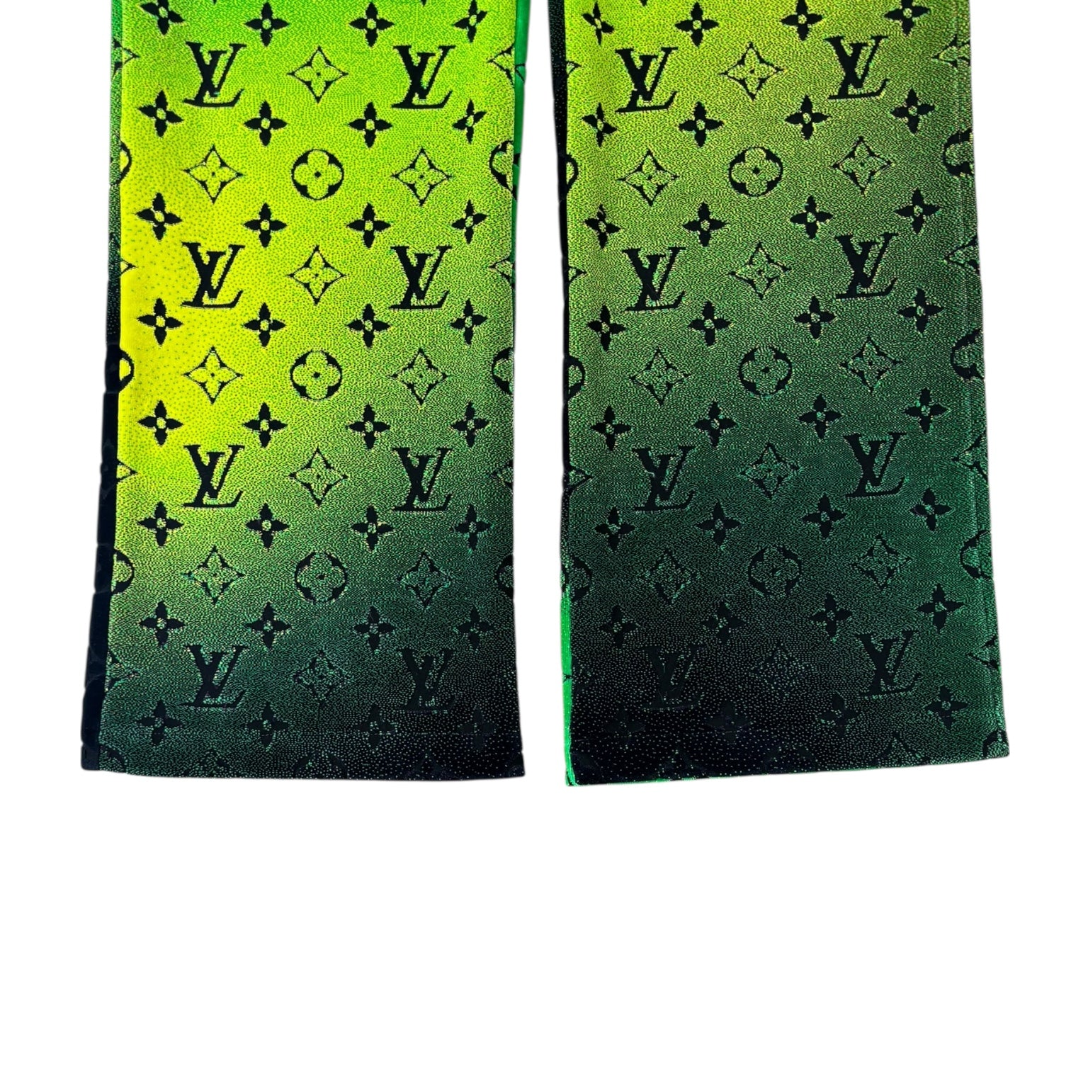 Louis Vuitton SS24 Gradient Velvet Track Pant Purple/Green