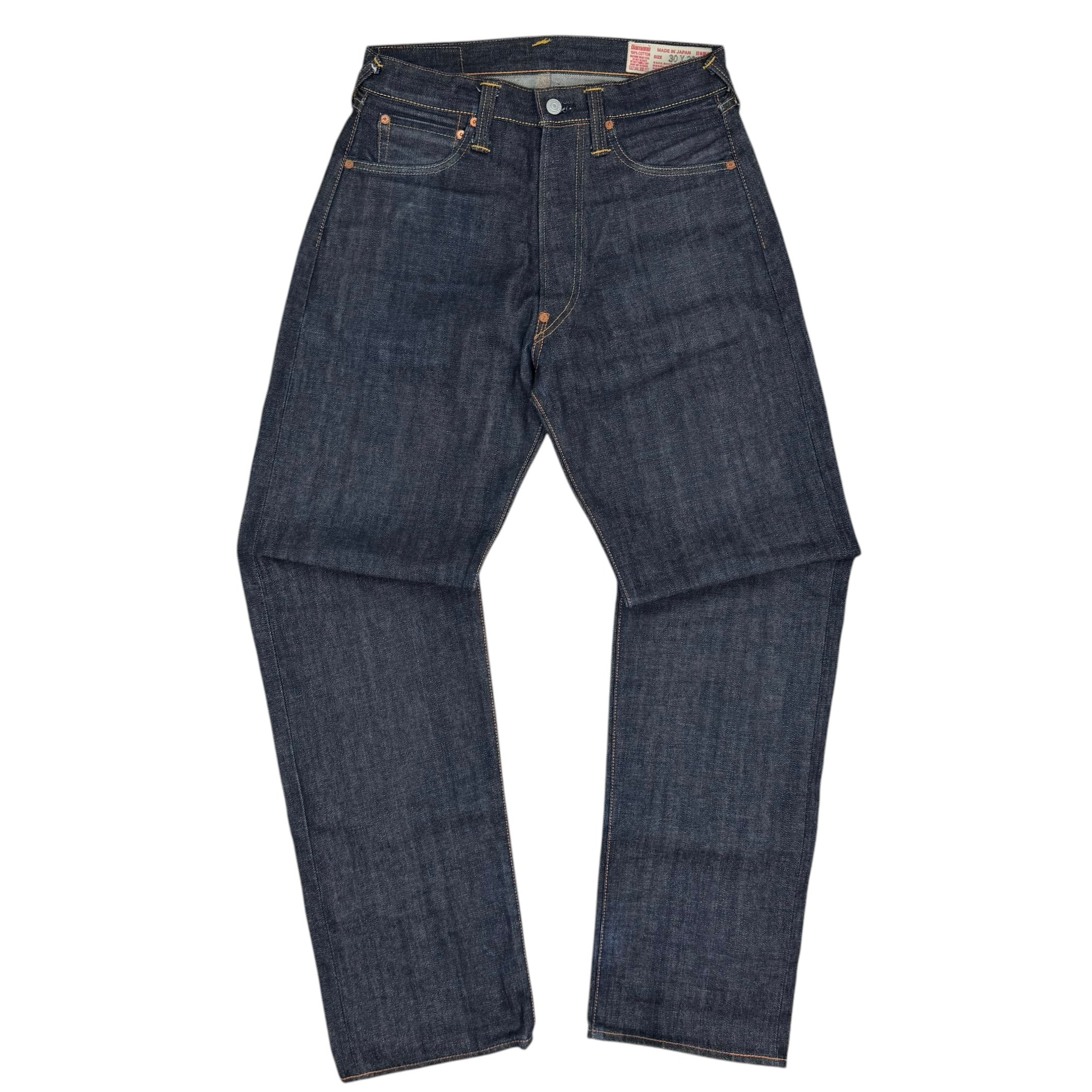 Evisu Straight Leg Raw Denim Jeans Indigo