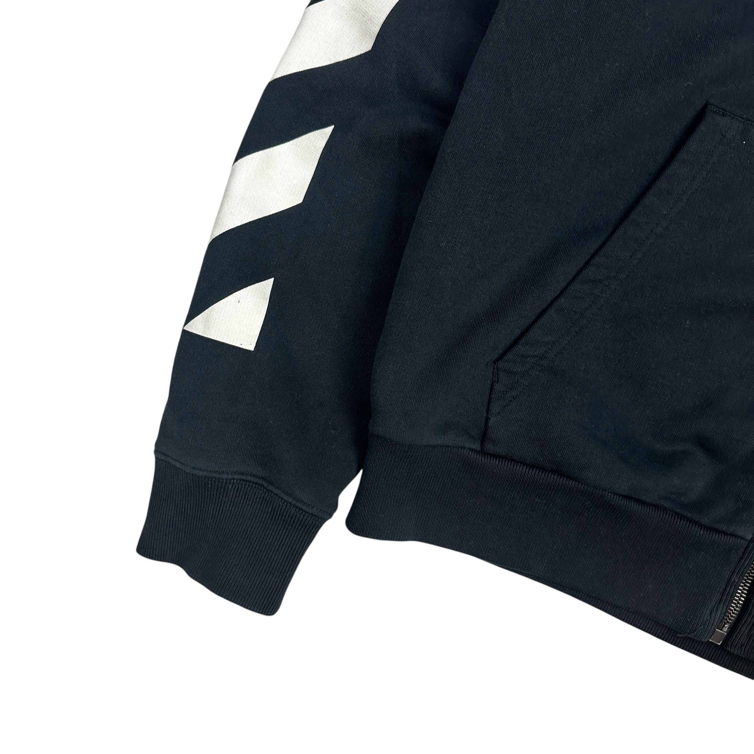 Off White Incomputa Zip Up Hoodie Black