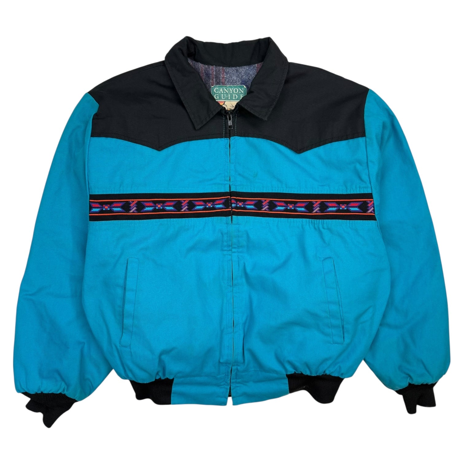 Vintage Canyon Guide Aztec Print Jacket Blue/Black