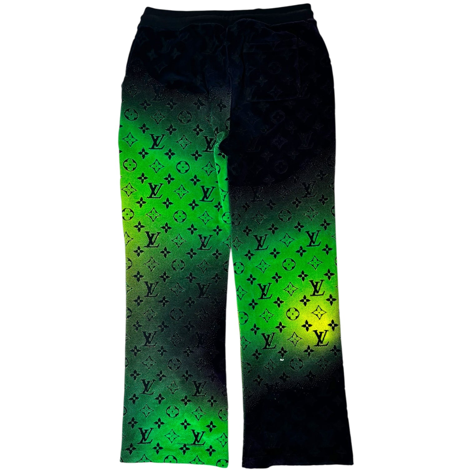 Louis Vuitton SS24 Gradient Velvet Track Pant Purple/Green