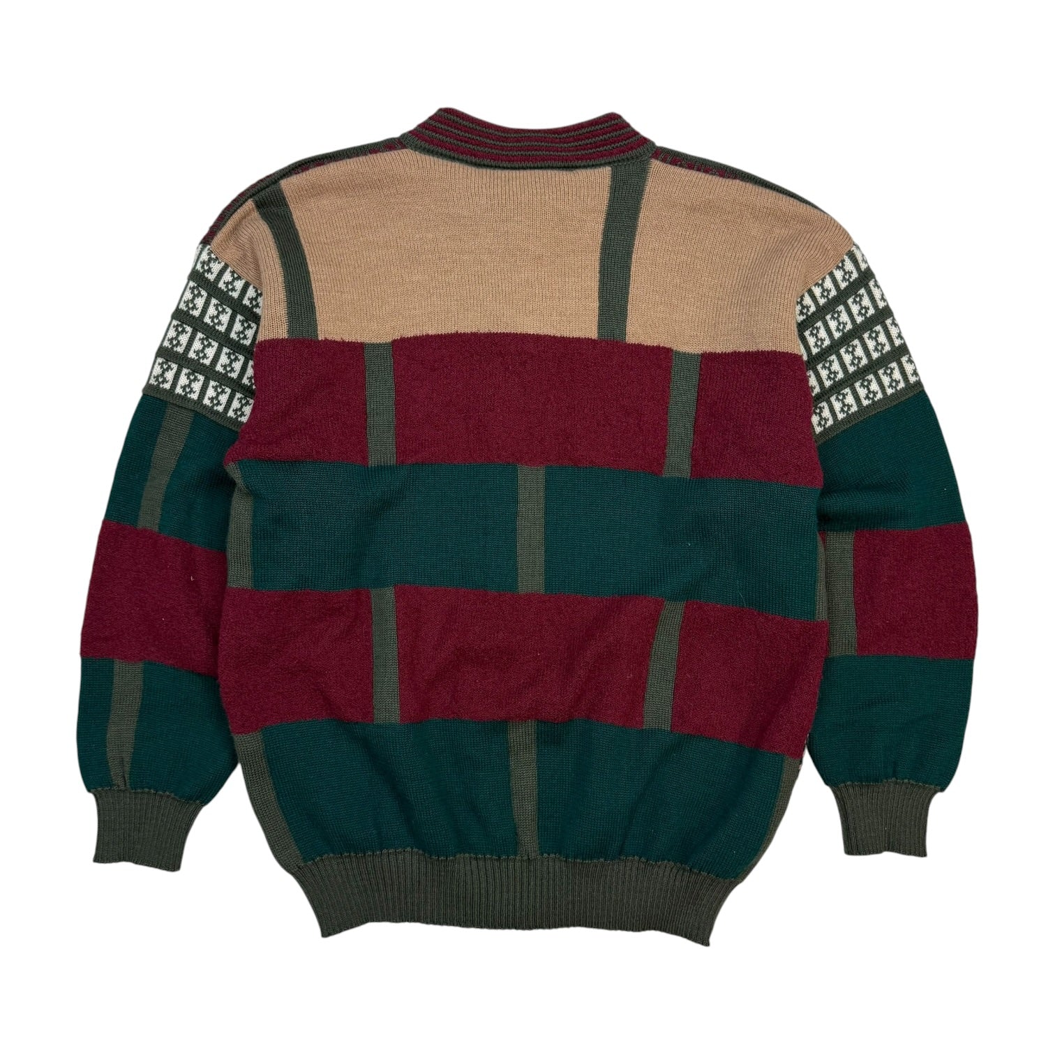 Vintage Oskar Hang Knit Cardigan Red/Pink/Green