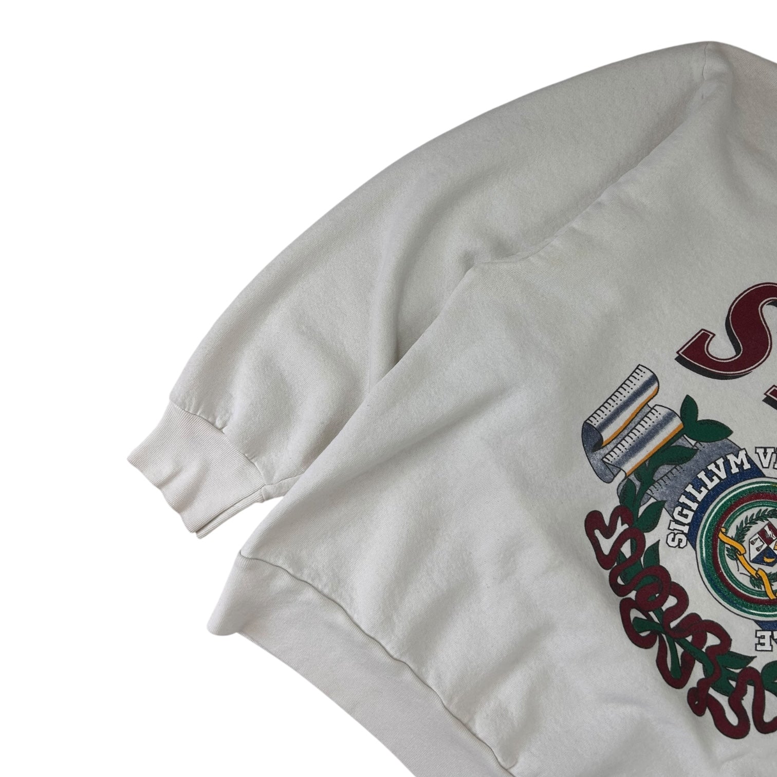 Vintage University Of Style Collegiate Crewneck White