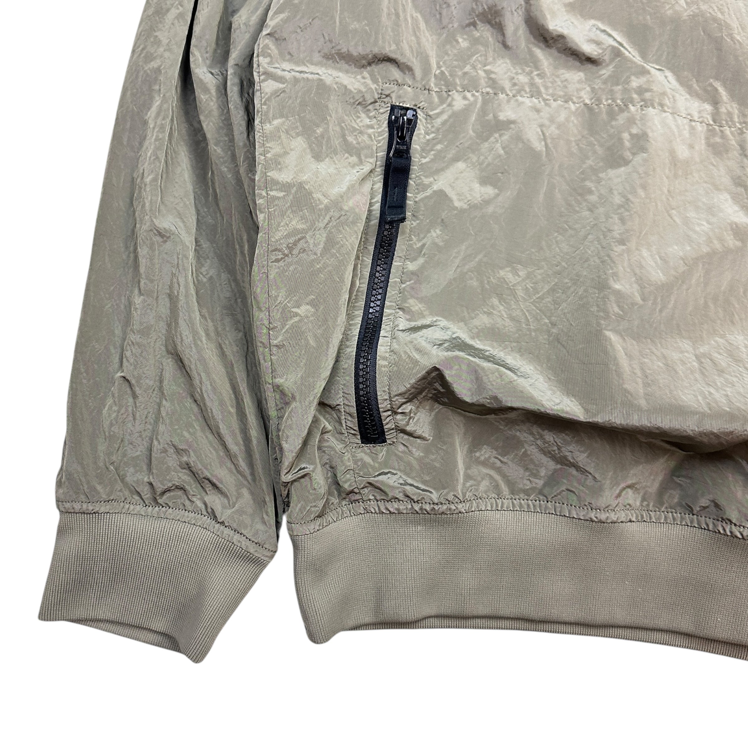 Stone Island Iridescent Nylon Pullover Olive