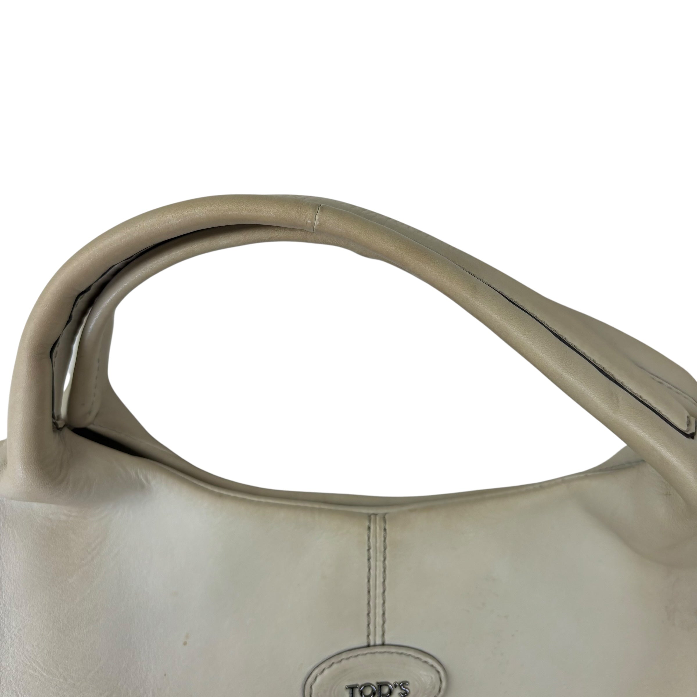 Tod’s Leather Shopping Tote White
