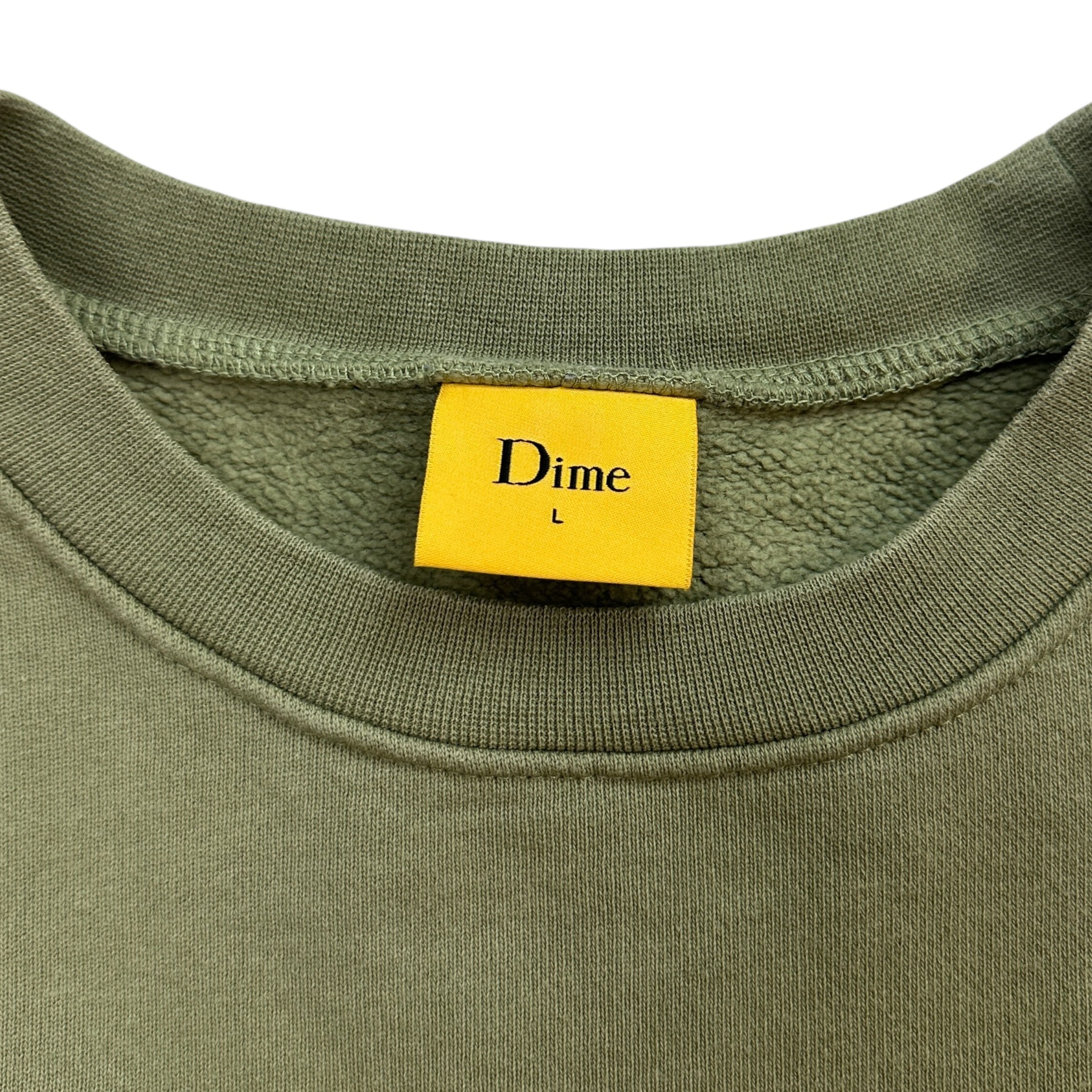 Dime Skateboards Embroidered Logo Crewneck Green