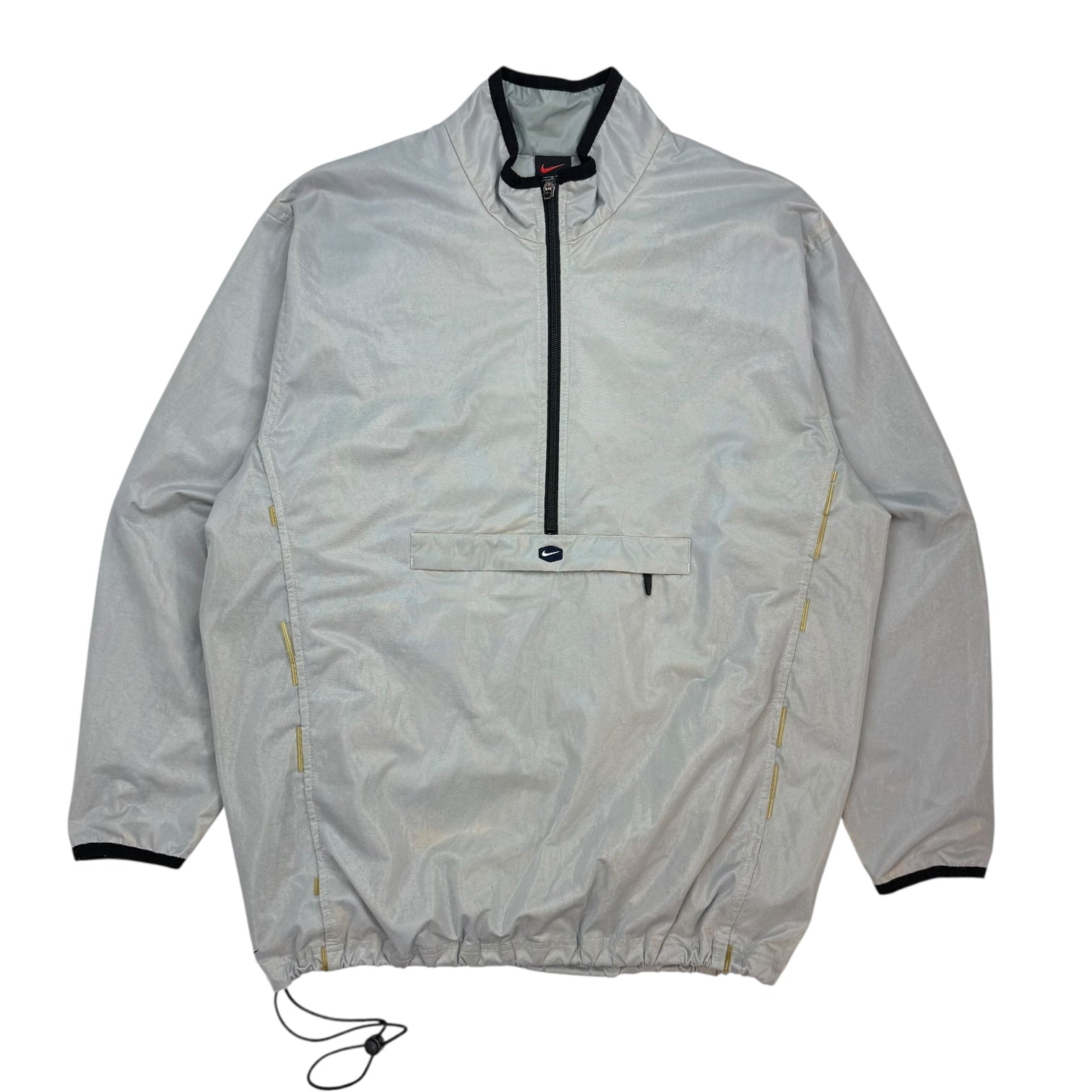Vintage Nike Pullover Windbreaker Hoodie Grey