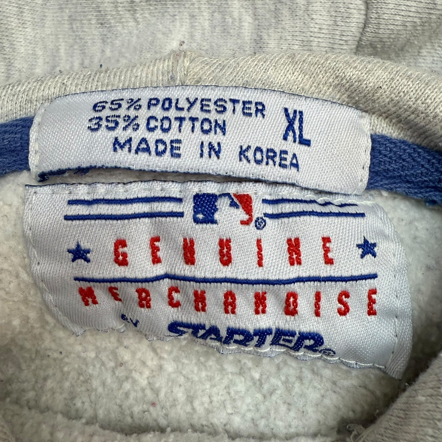 Vintage Starter Chicago Cubs Hoodie White/Blue
