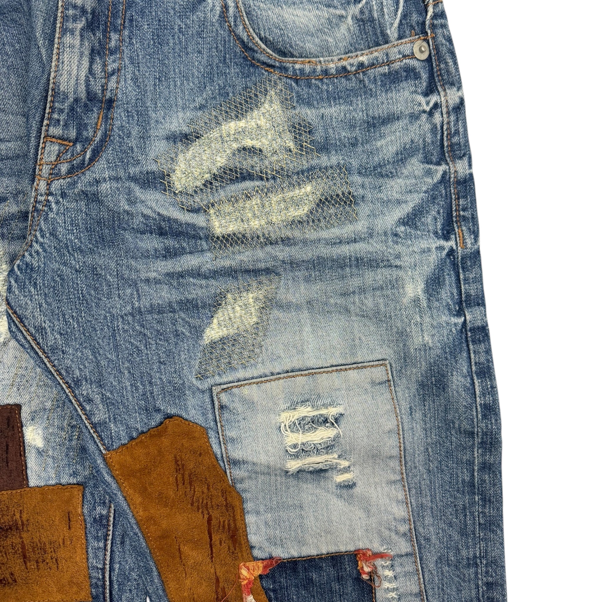 Patchwork Denim Jeans