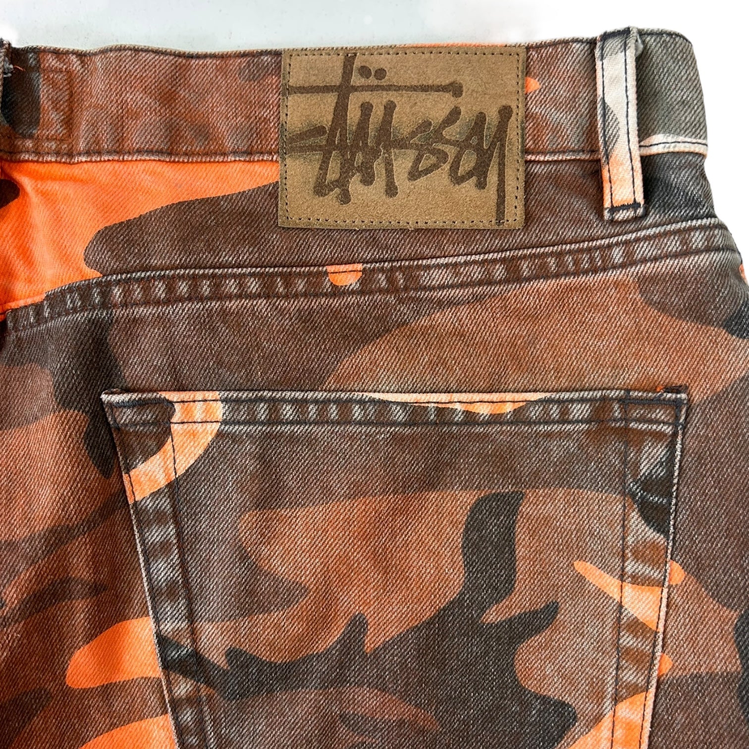 Stussy Big Ol Jeans Orange Camo