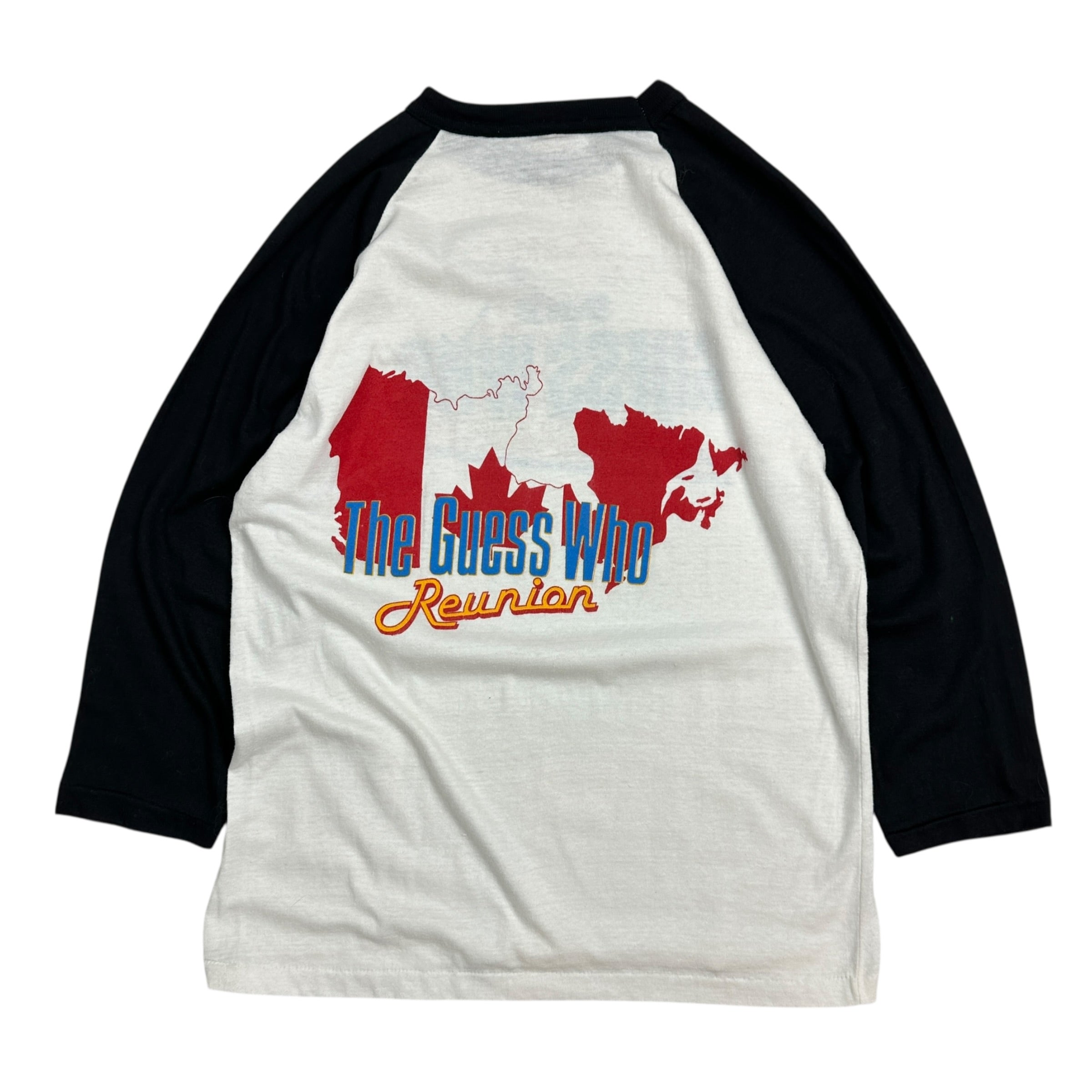 1980s Vintage The Guess Who Reunion Baseball Tee Black/White
