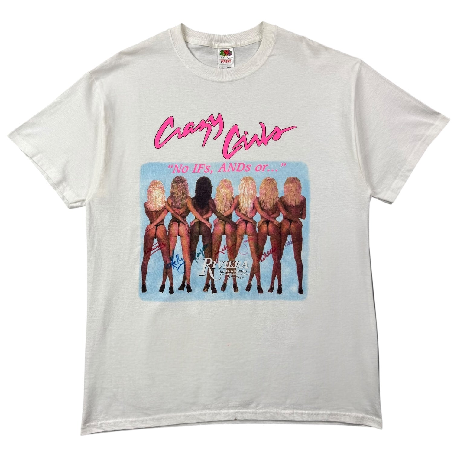 Vintage Crazy Girls ‘No Ifs Ands Or…’ Tee White