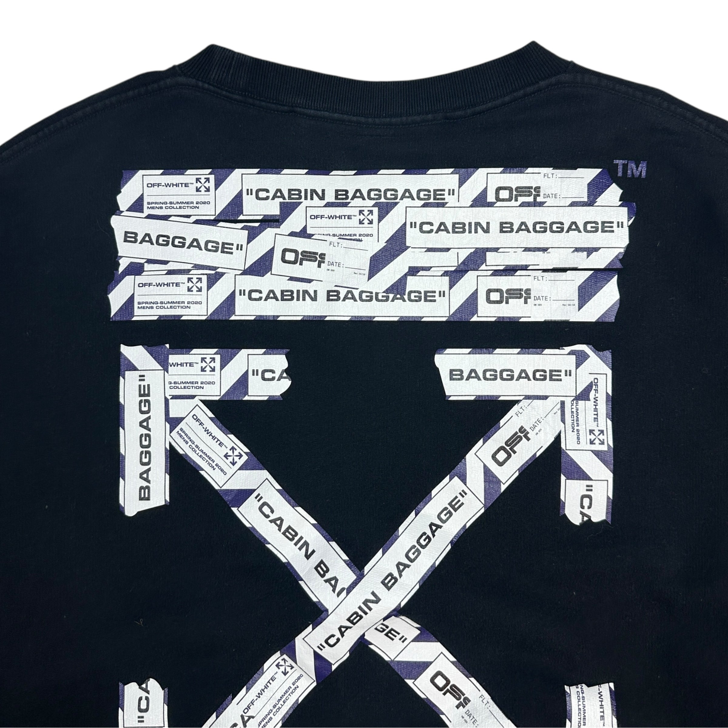 Off White Airport Tape Arrows Crewneck Black
