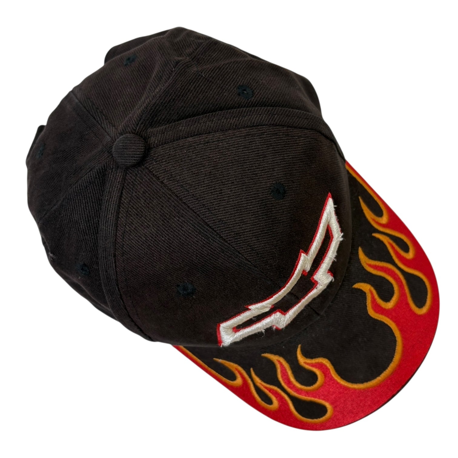 Vintage Chevrolet Flames StrapBack Hat Black