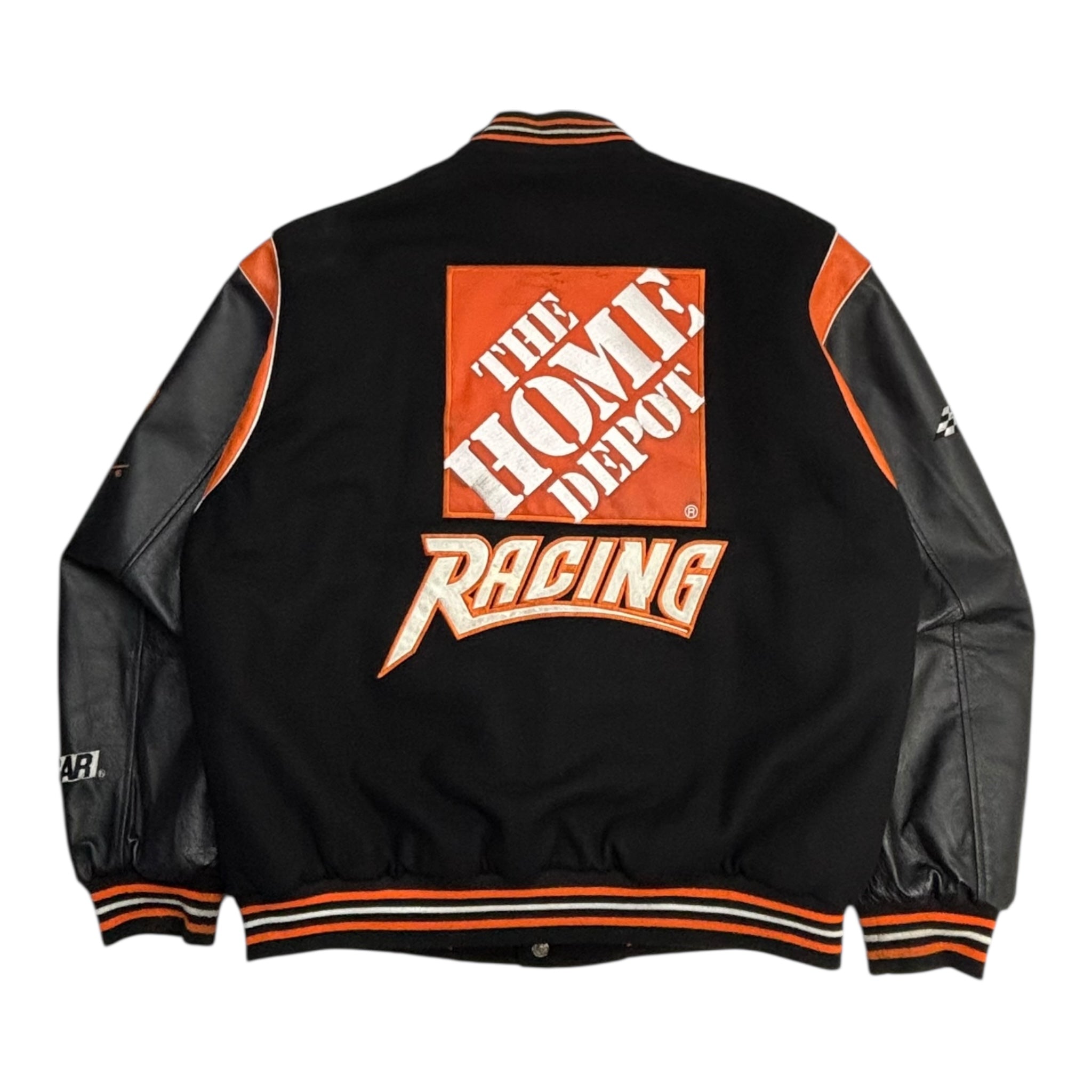 Vintage Home Depot Leather/Varsity NASCAR Jacket