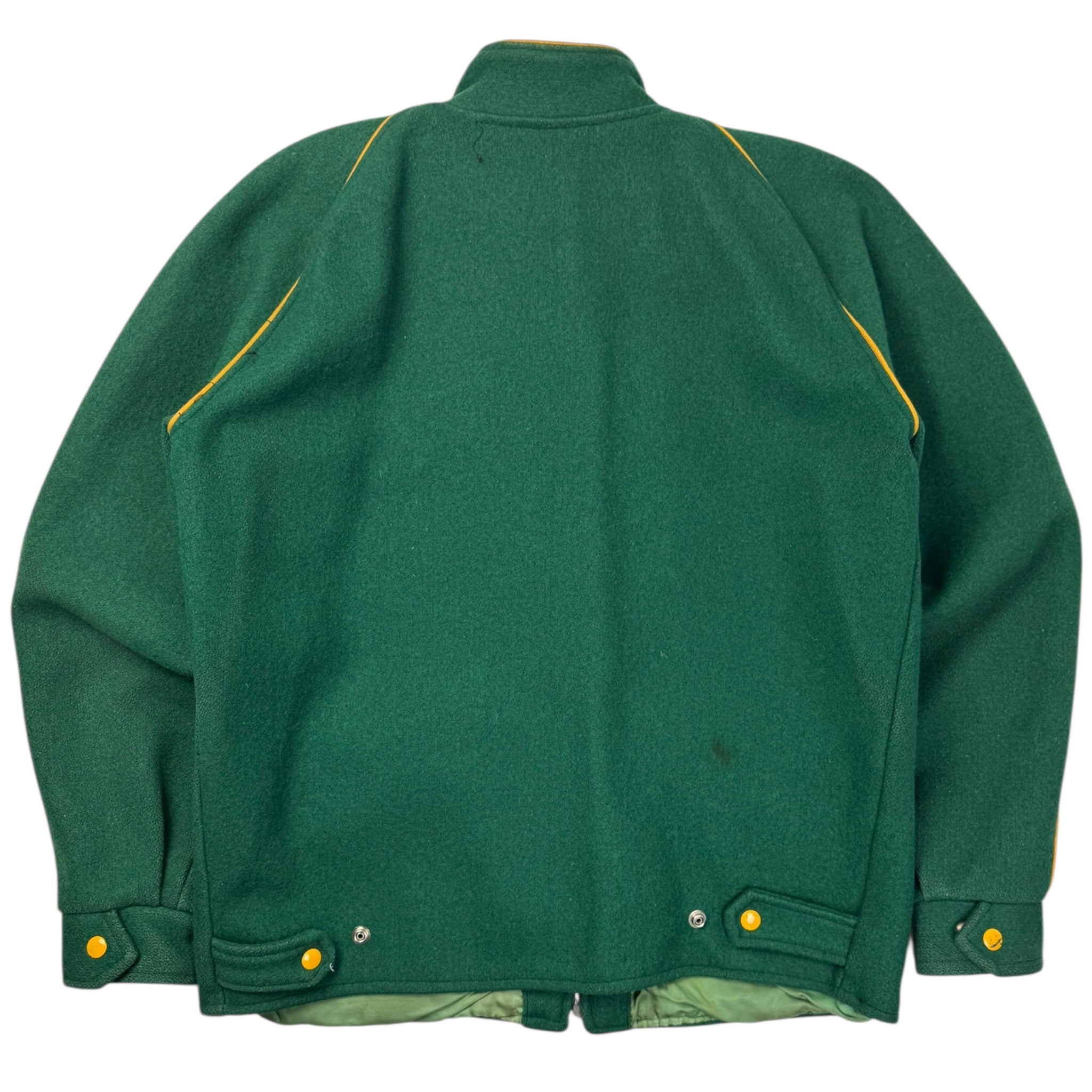 Vintage Wool Zip Up Jacket Green