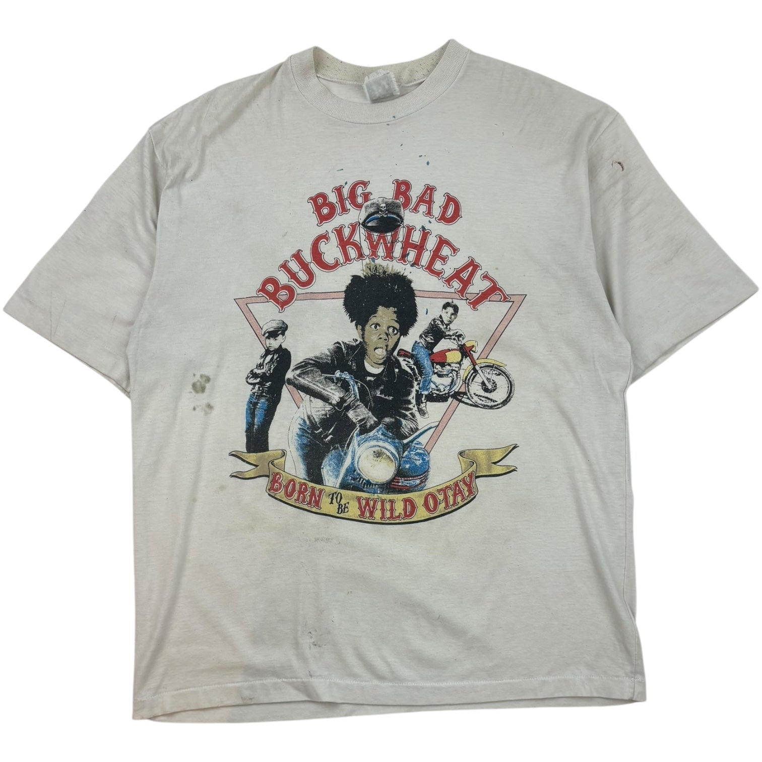 Vintage Big Bad Buckwheat “Born To Be Wild O-Tay” T-Shirt White