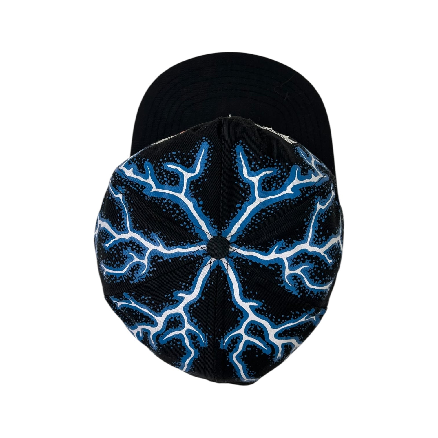 Live to Ride Ride to Live Lightning Print Motorcycle Hat Black