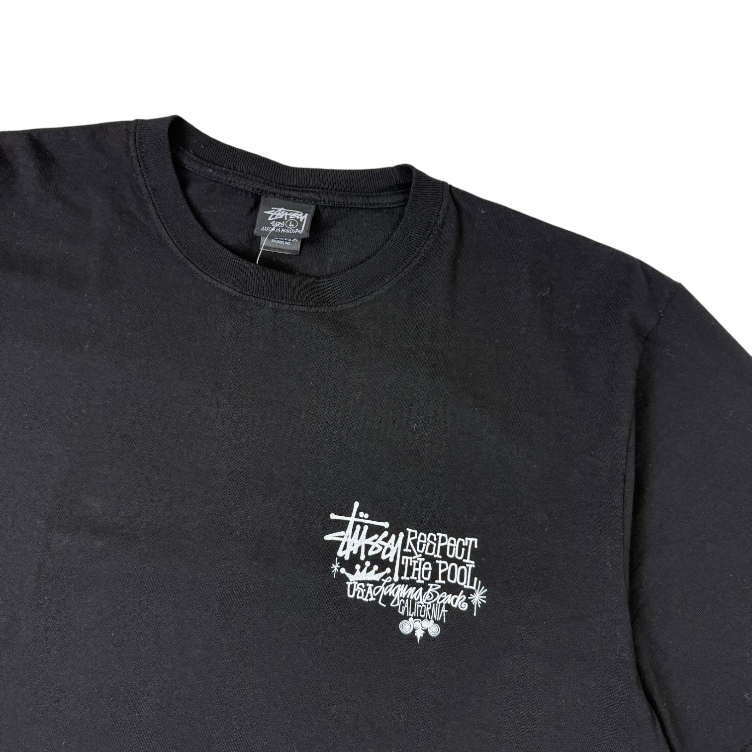 Stussy Respect The Pool Pigment Dyed T-Shirt Black