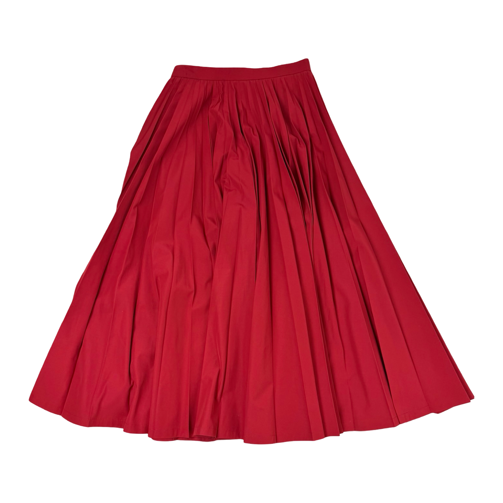 (W) Junya Watanabe Comme Des Garcons Pleated Skirt Red