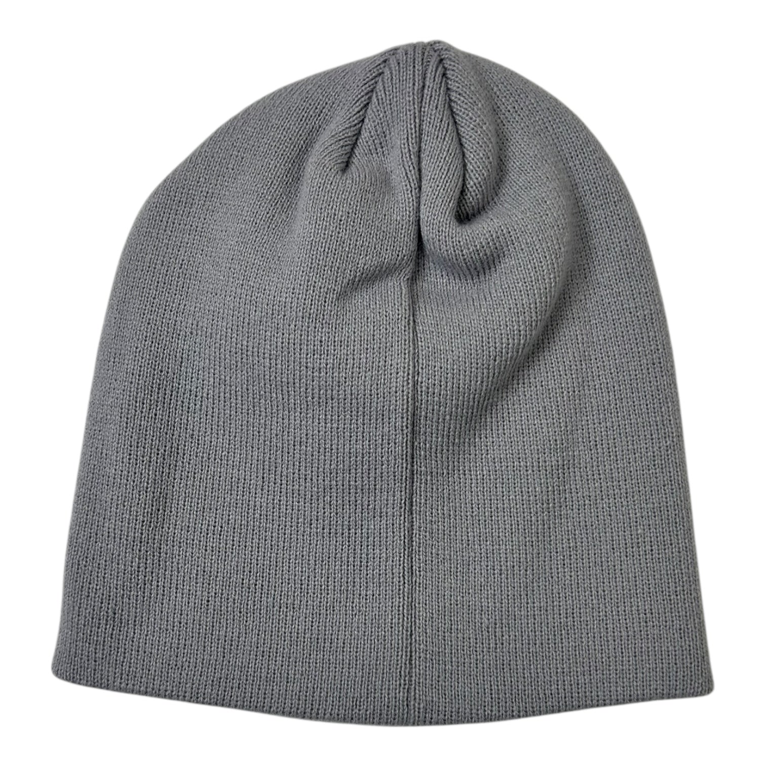 Stussy Stock Logo Skull Cap Beanie Light Grey