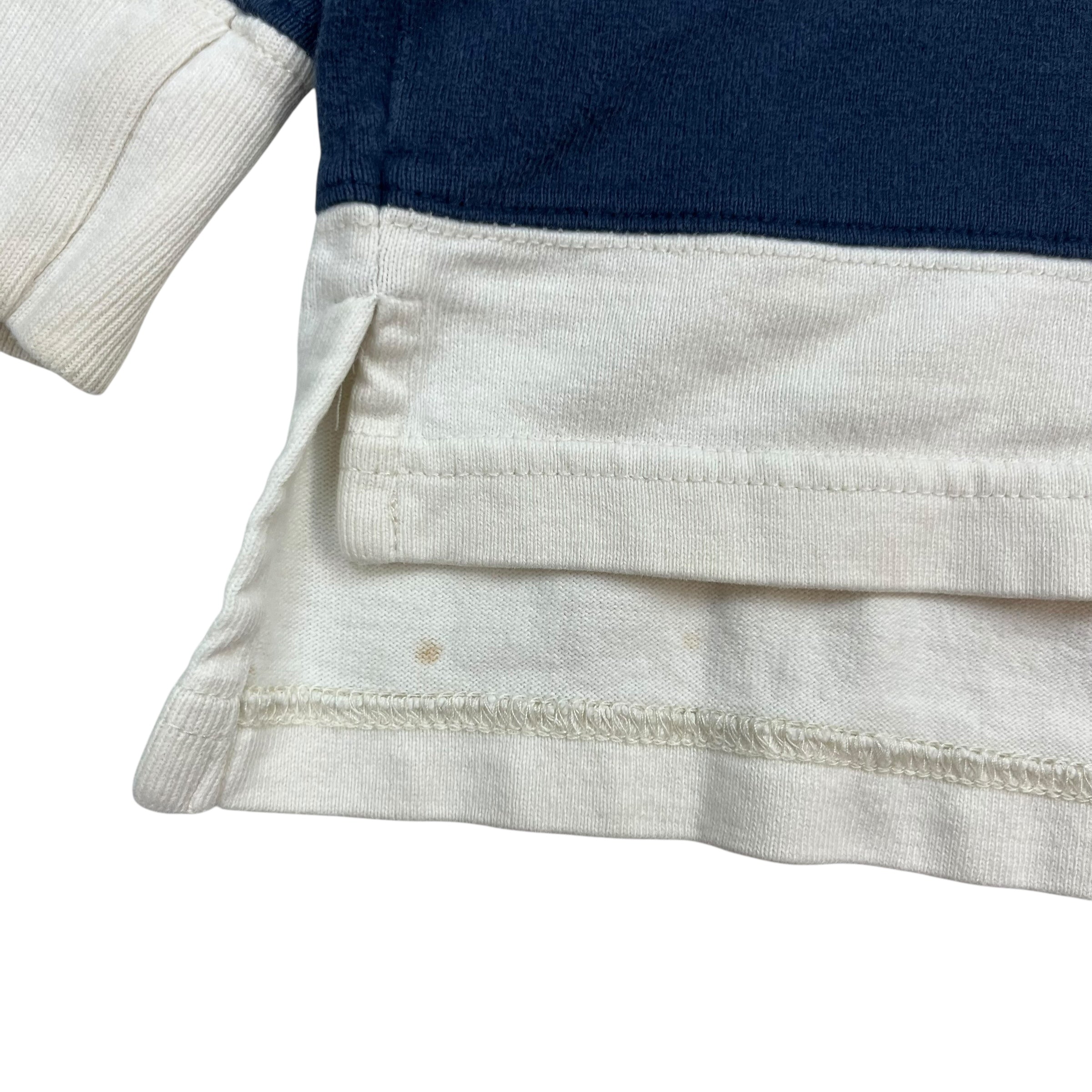Vintage Polo Ralph Lauren Rugby Shirt White/Navy Blue
