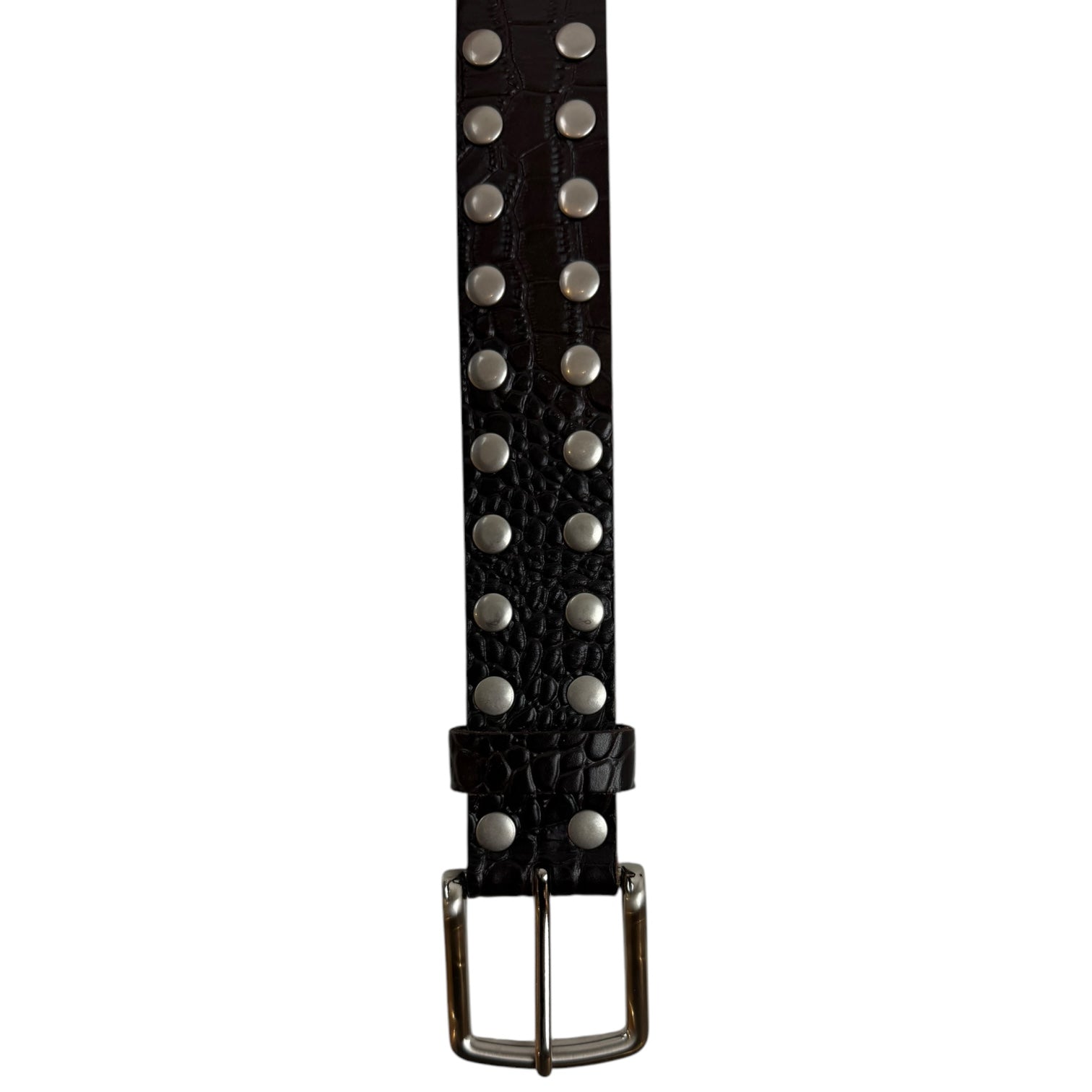 Stüssy 8 Ball Studded Belt Brown