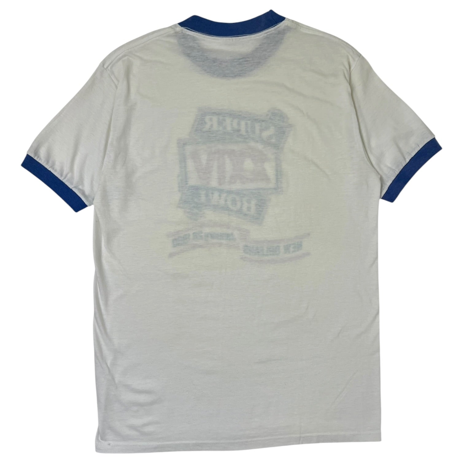 Vintage 1989 Super Bowl XXIV Ringer T-Shirt White
